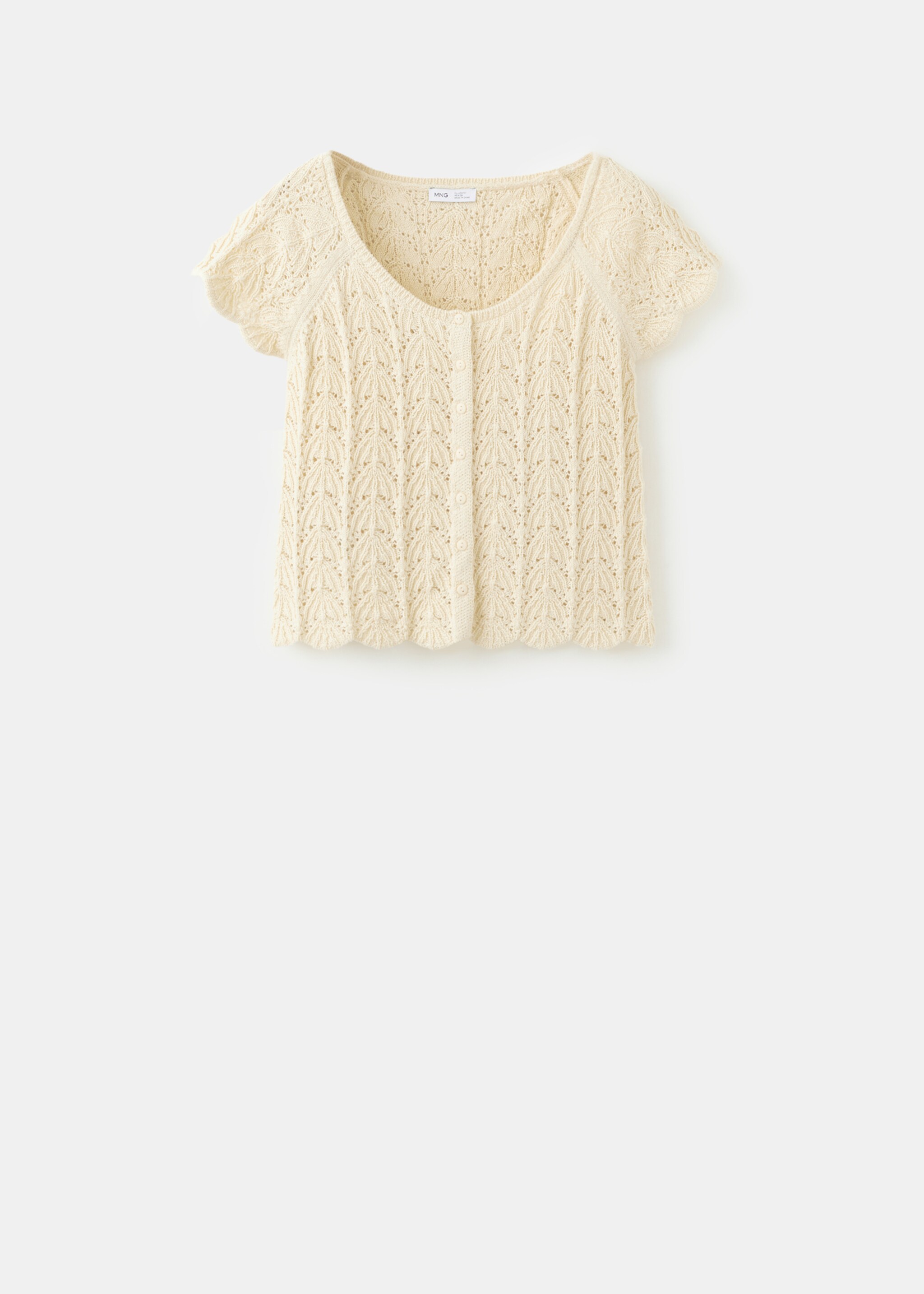 Openwork knit top - Article without model, Yellow. Ref: 27085958-00.