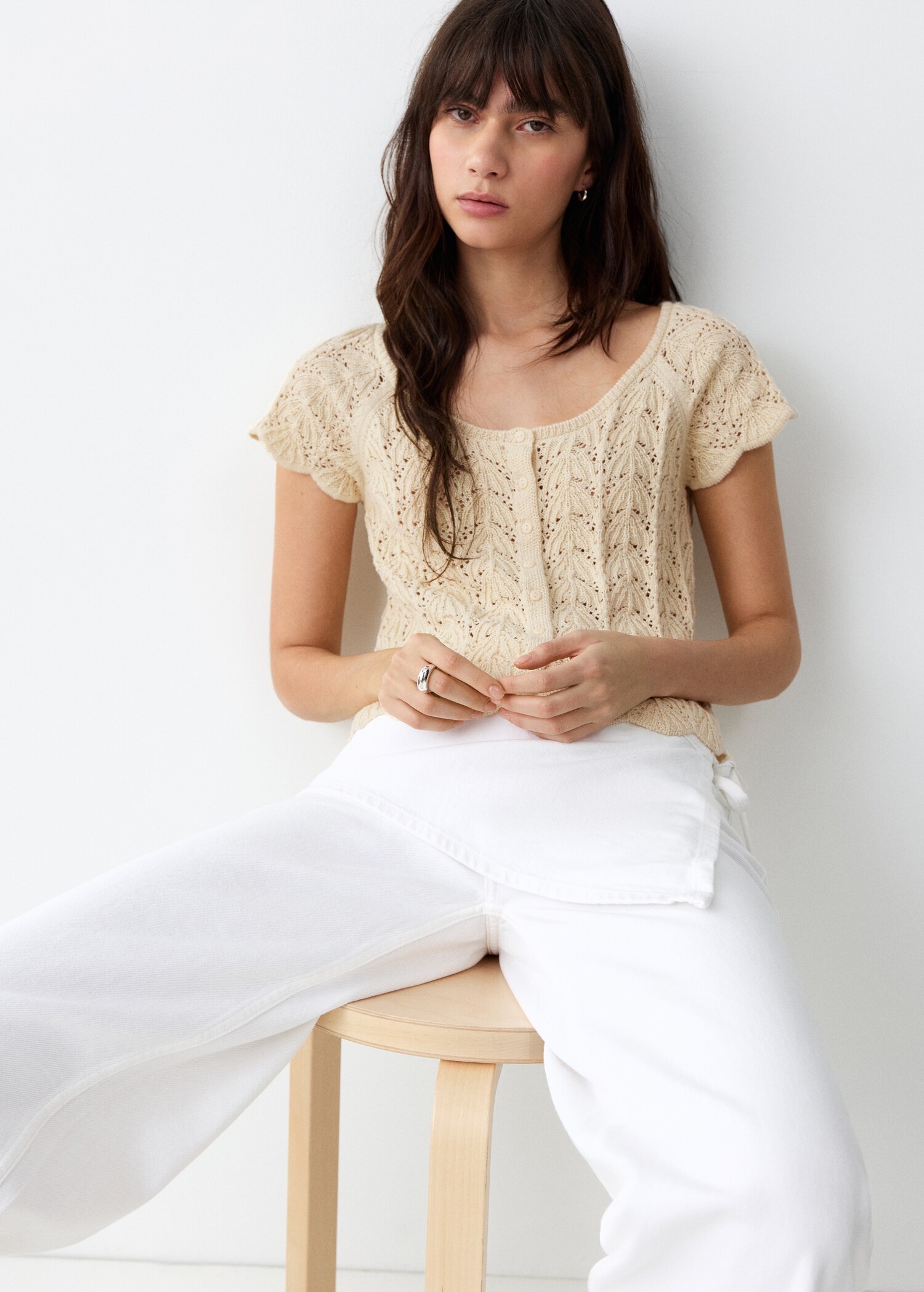 Openwork knit top - Details of the article 2