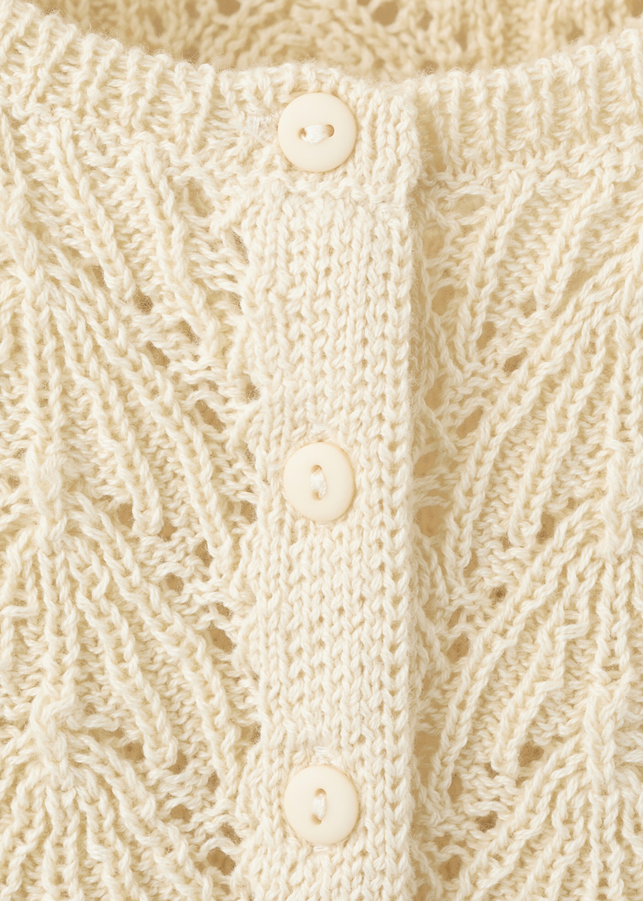 Openwork knit top - Details of the article 8, Yellow. Ref: 27085958-00.