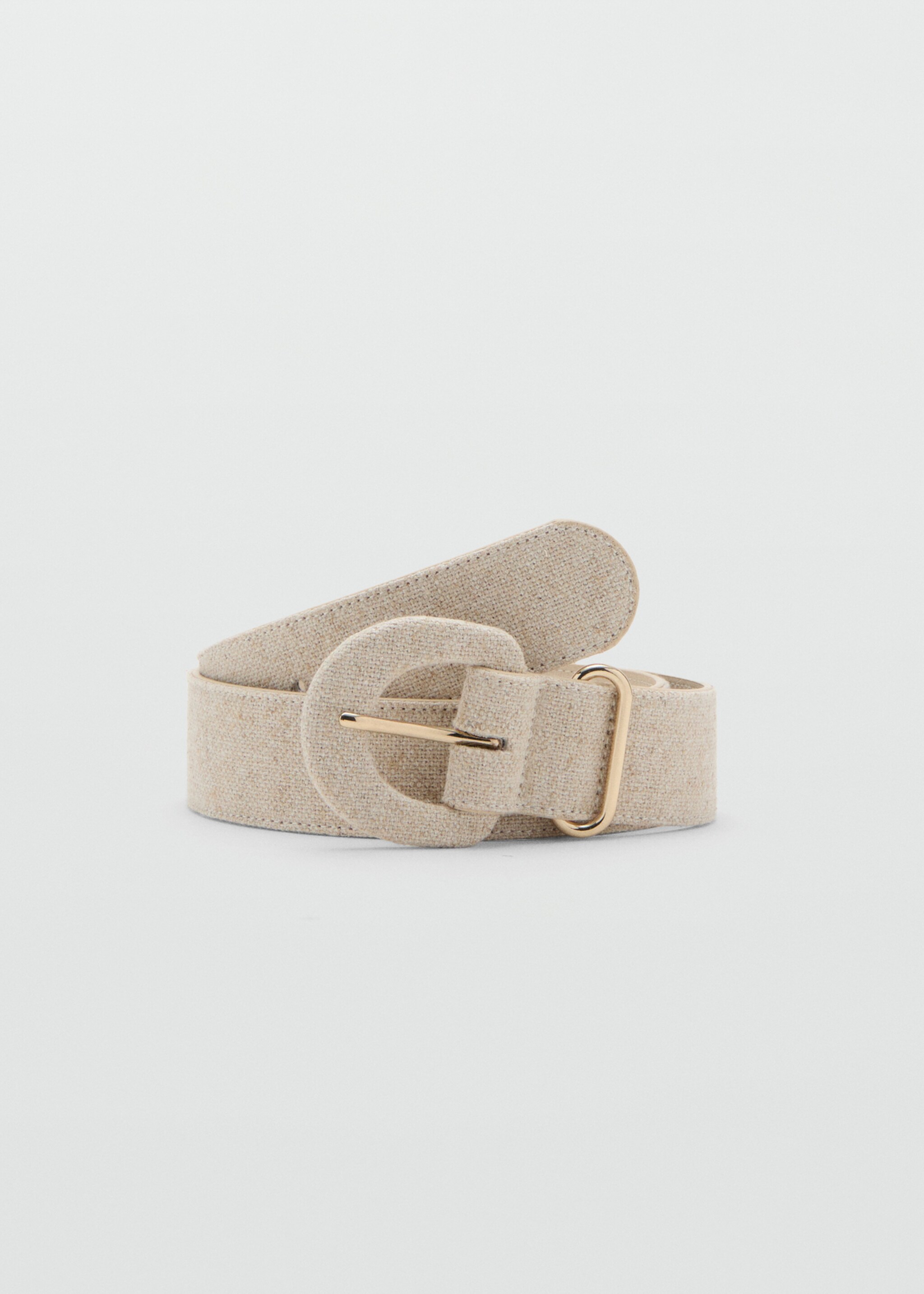 Ceinture mélange coton et lin - Article sans modèle, Beige. Ref: 27085959-00.