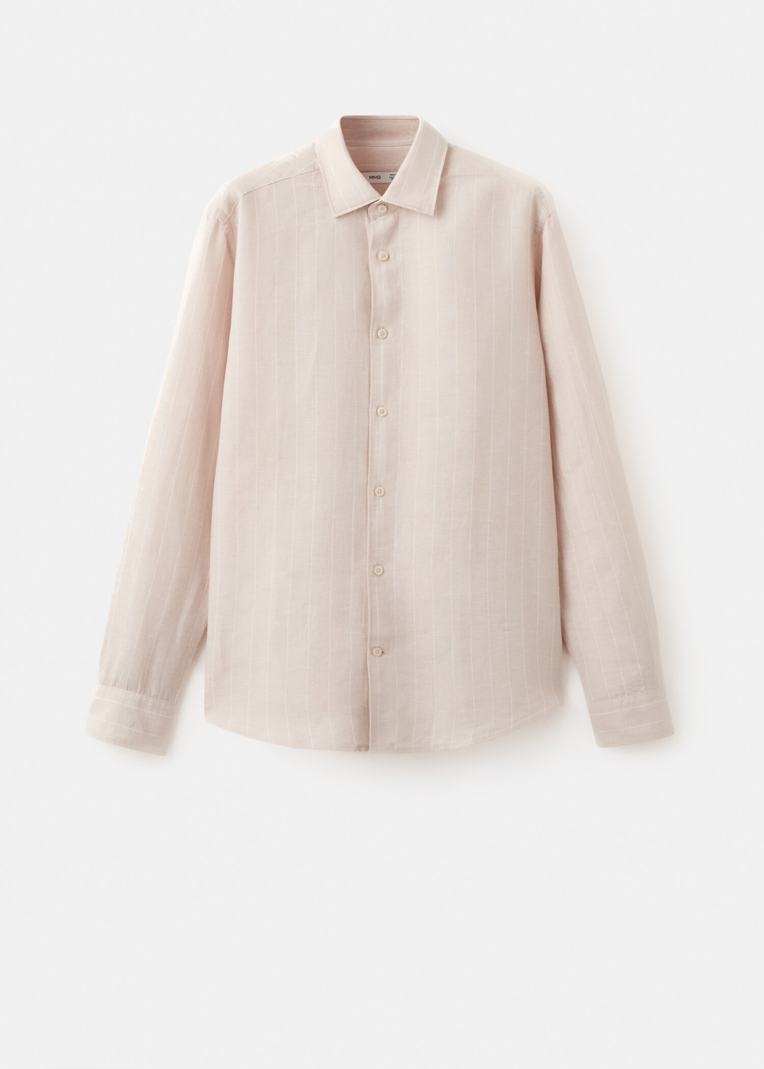 Linen cotton slim fit striped shirt - Article without model