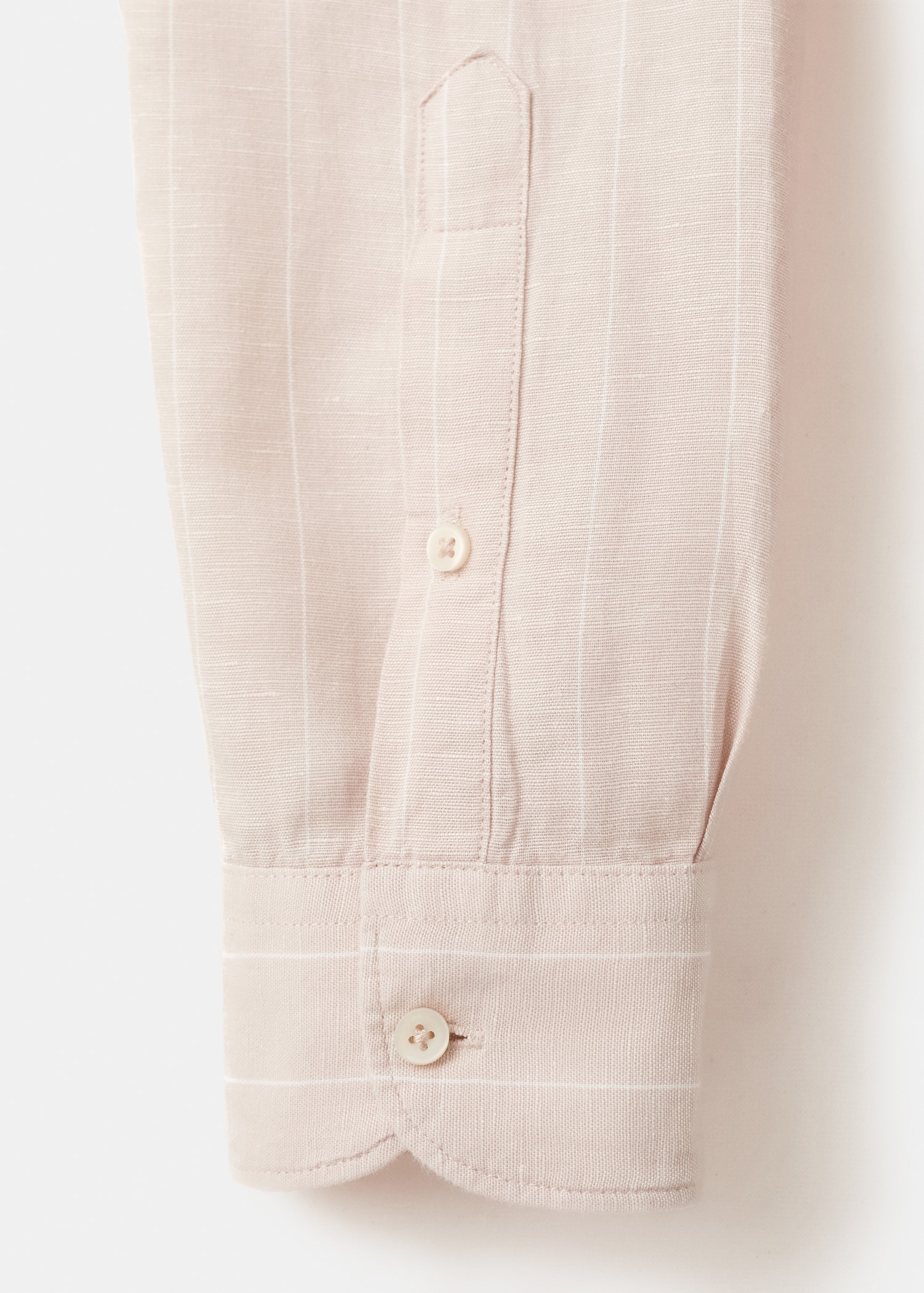 Linen cotton slim fit striped shirt - Details of the article 0