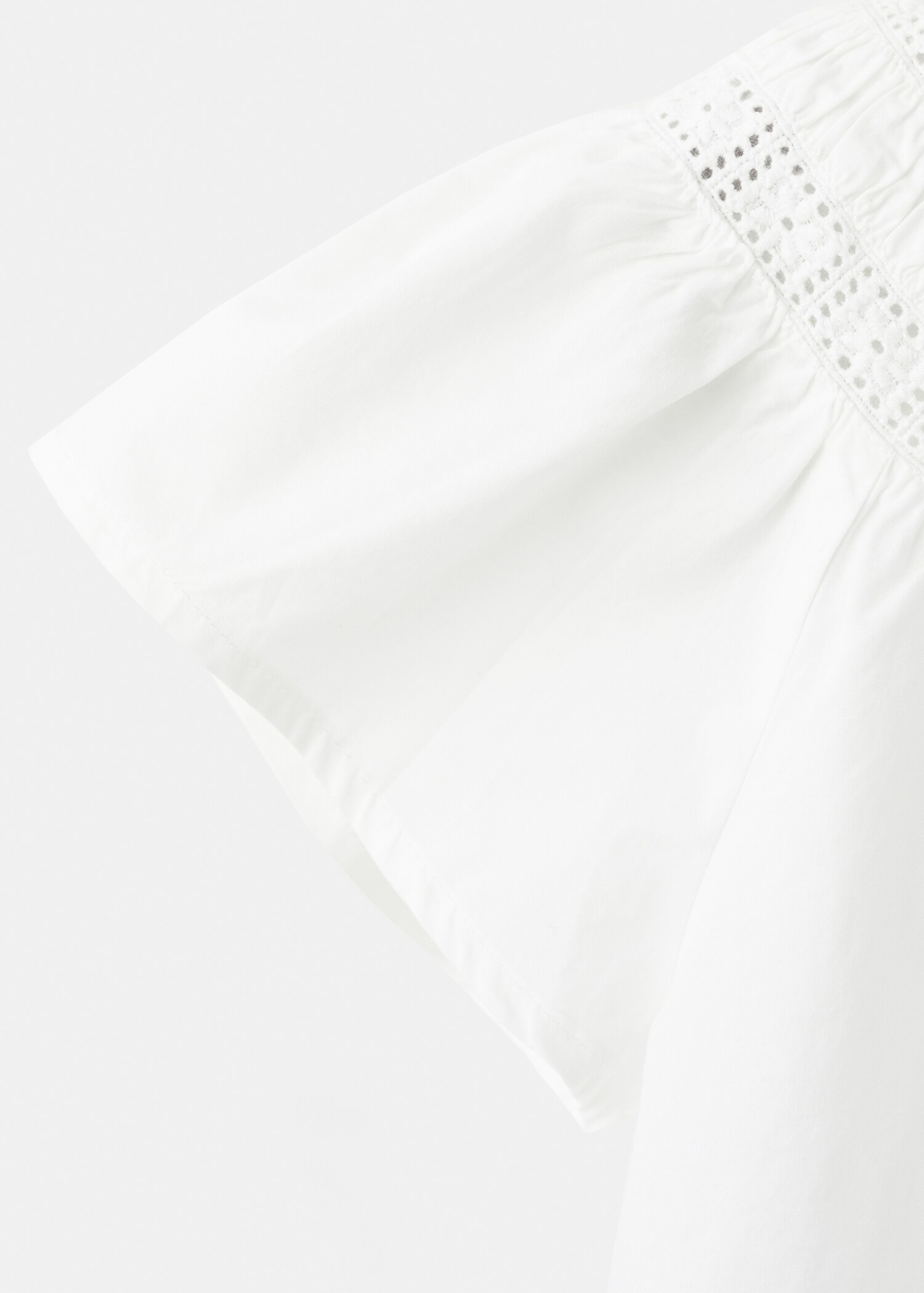 Cotton blouse with openwork details - Details of the article 0