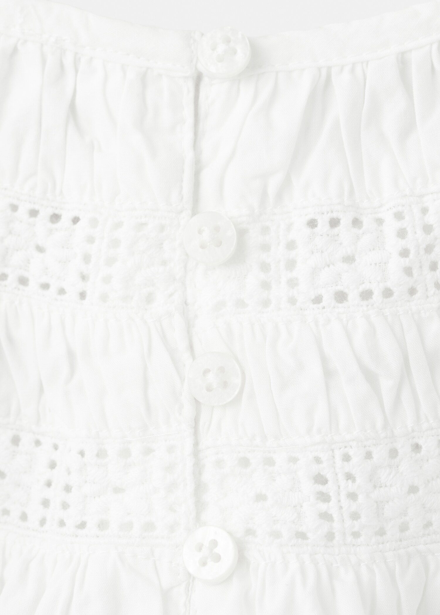 Cotton blouse with openwork details - Details of the article 8