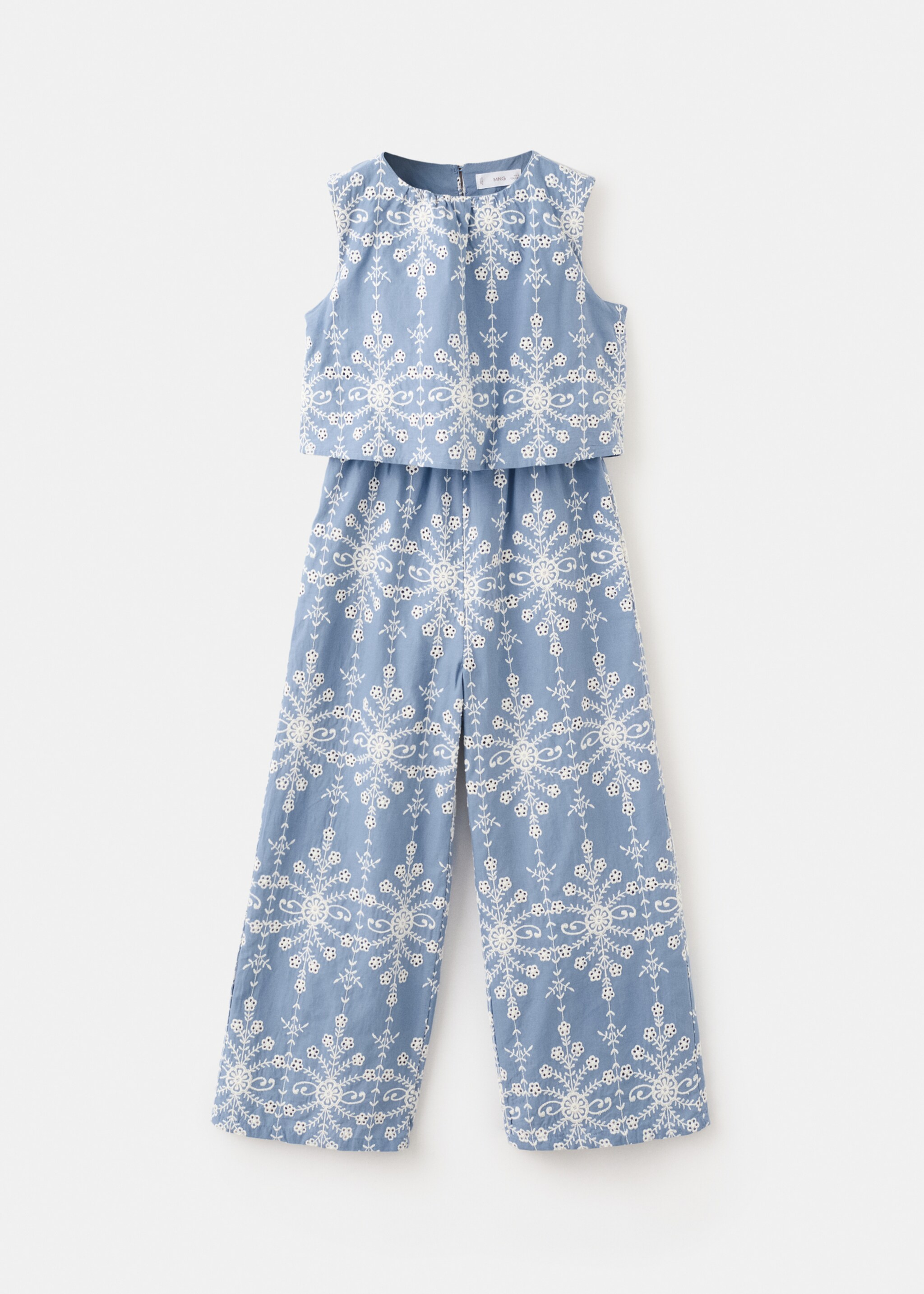 Long embroidered jumpsuit - Article without model, Blue. Ref: 27085969-00.