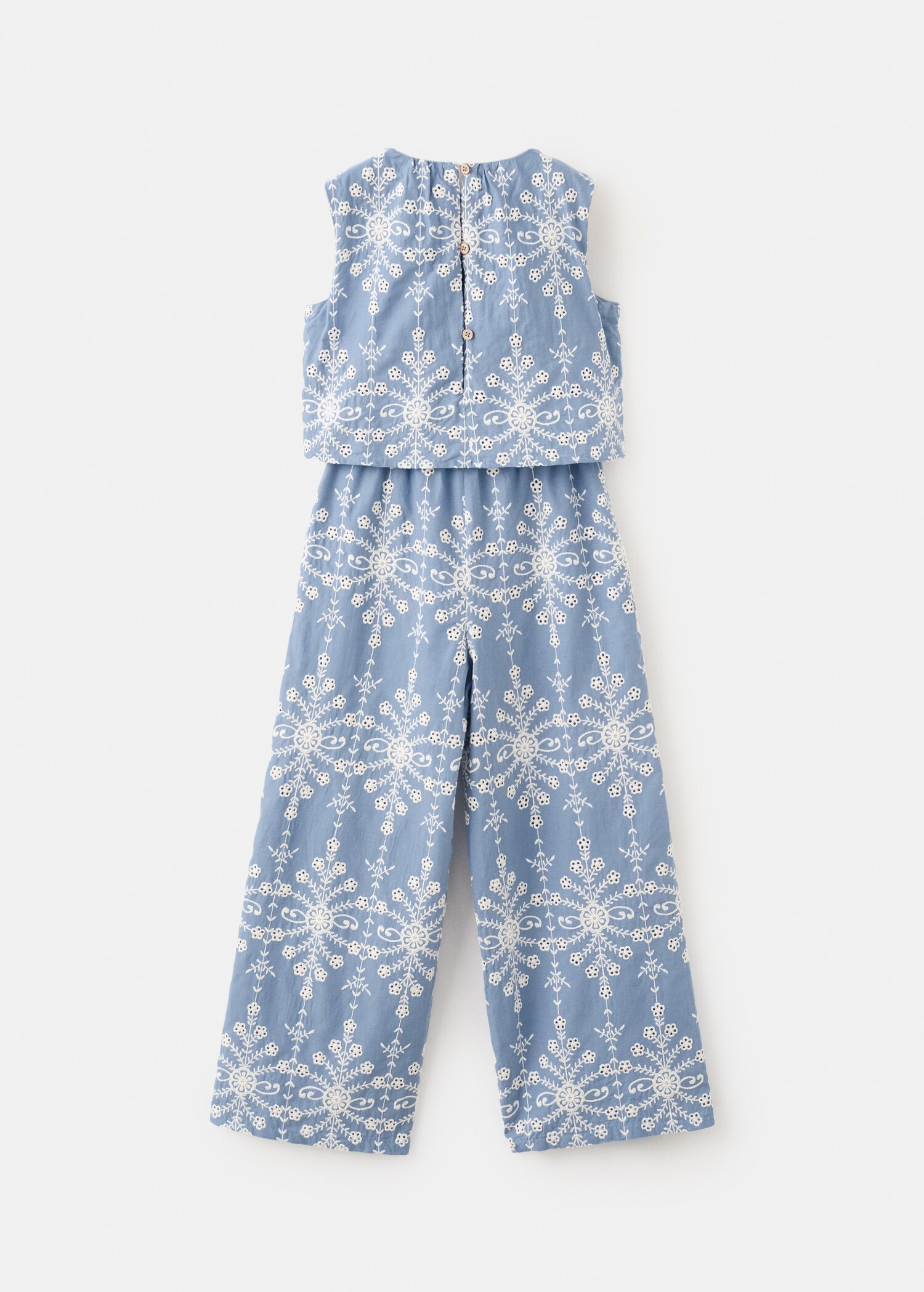 Long embroidered jumpsuit - Reverse of the article