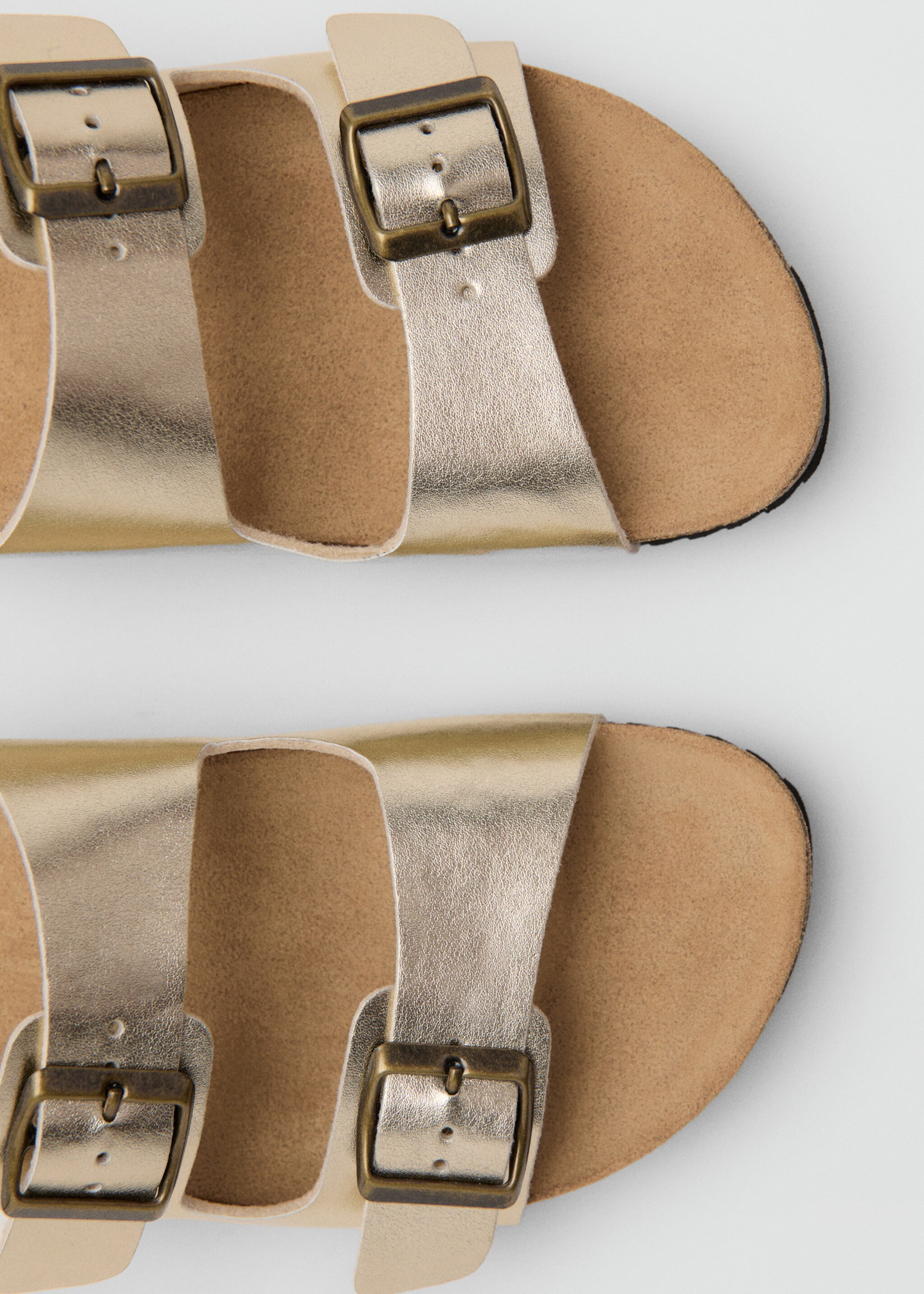 Sandales cuir métallisées - Détail de l'article 2, Or. Ref: 27085972-00.