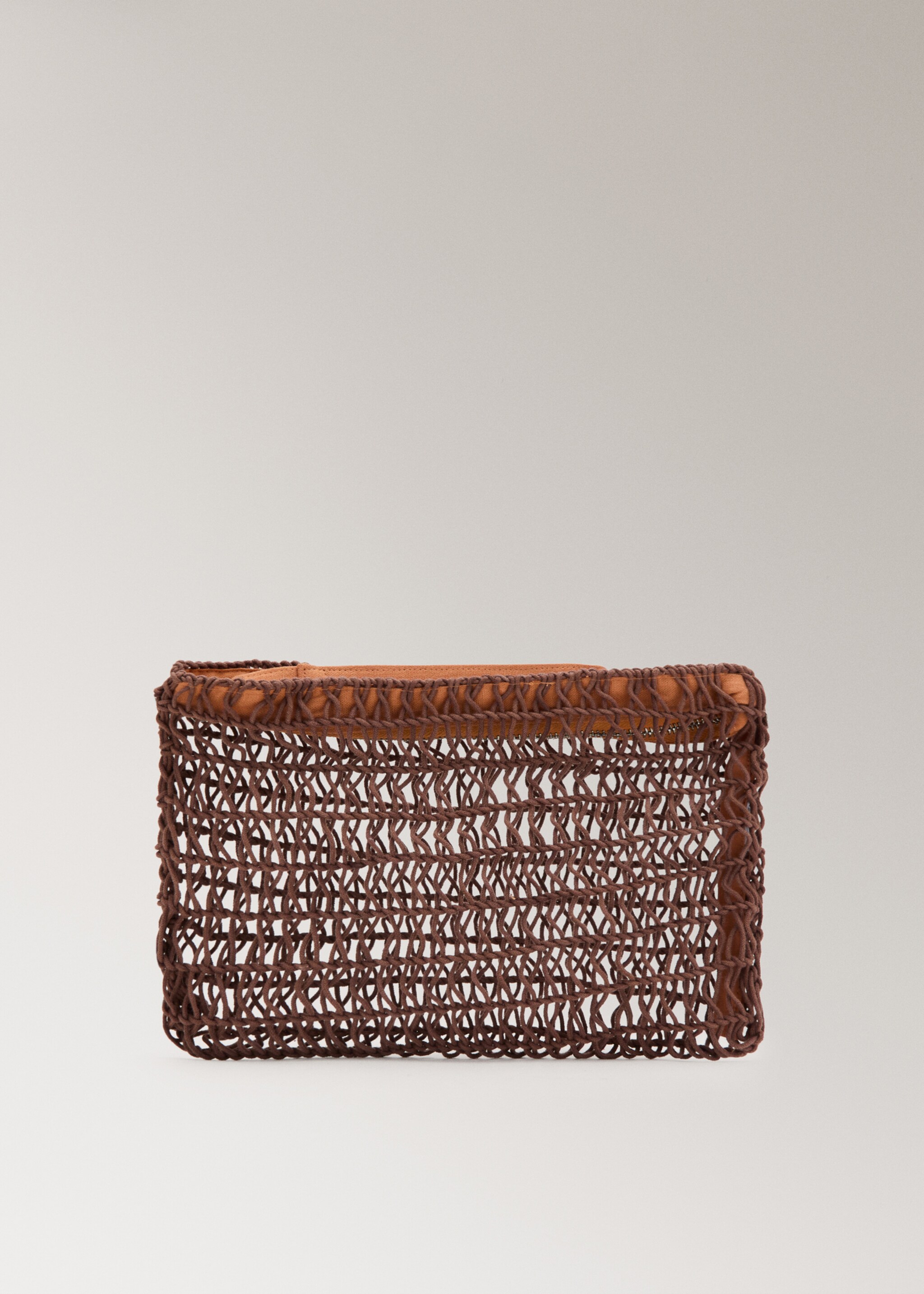 Kırmızı pamuklu kozmetik çantası - Modelsiz ürün, Kahverengi. Ref: 27085974-00.