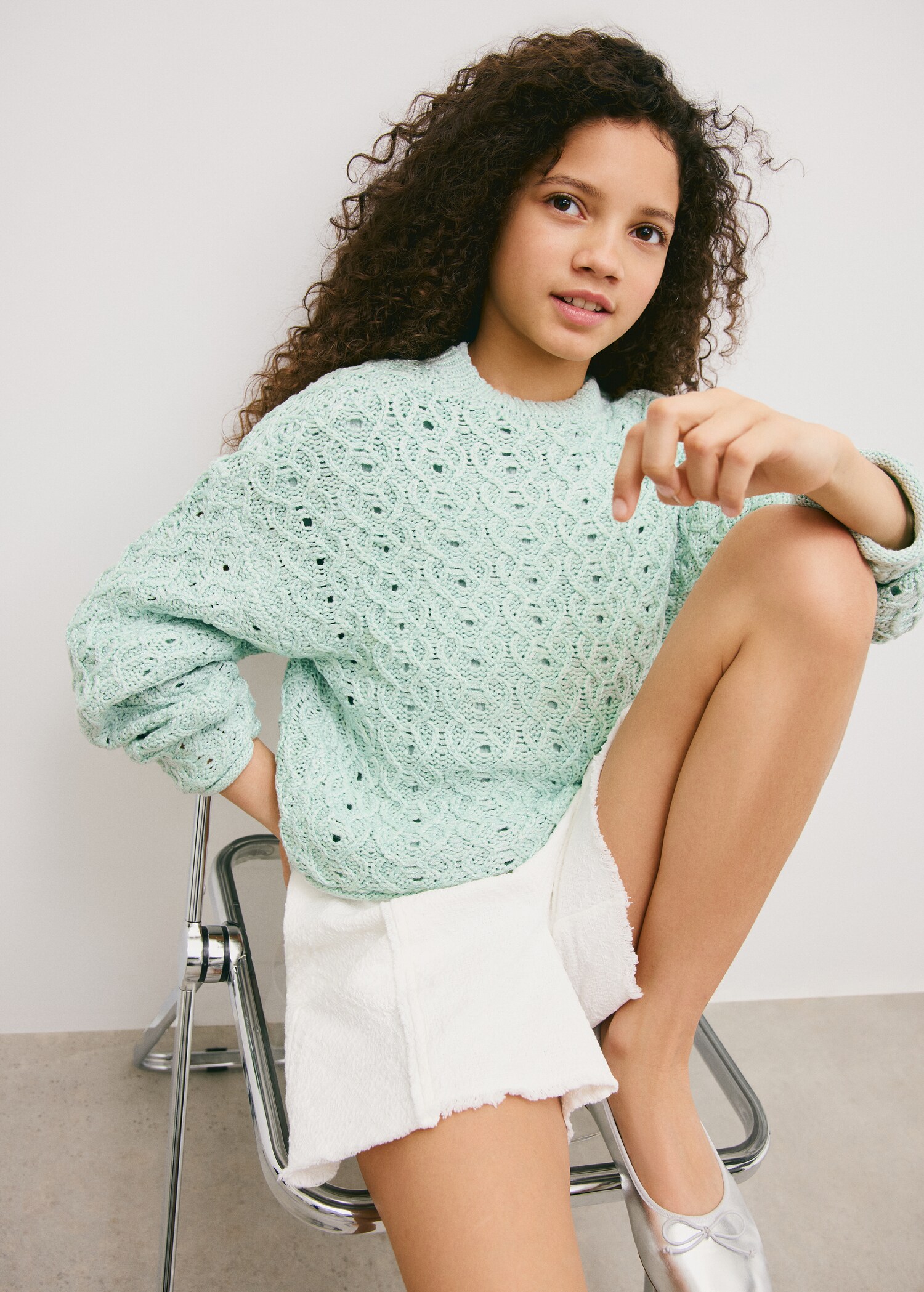 Openwork knit sweater - Medium plane