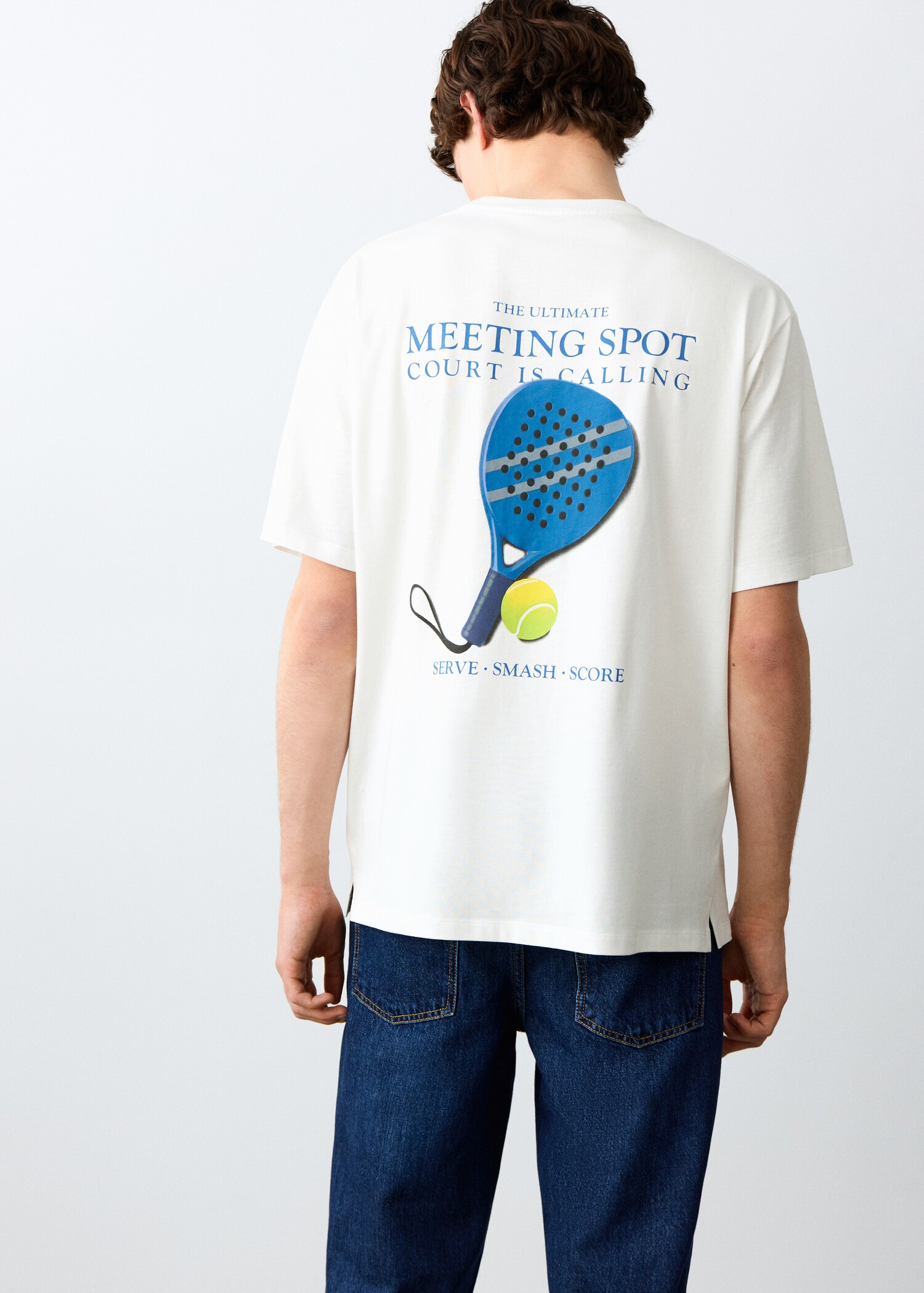 Printed cotton-blend t-shirt - Reverse of the article