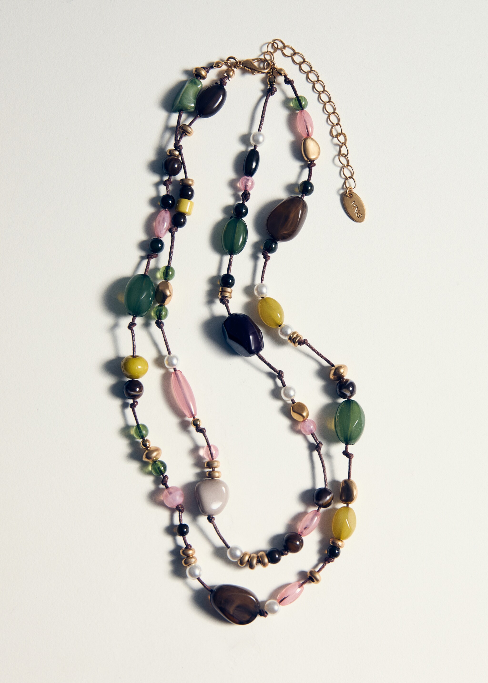 Collier double perles - Détail de l'article 5, Vert pastel. Ref: 27085985-00.