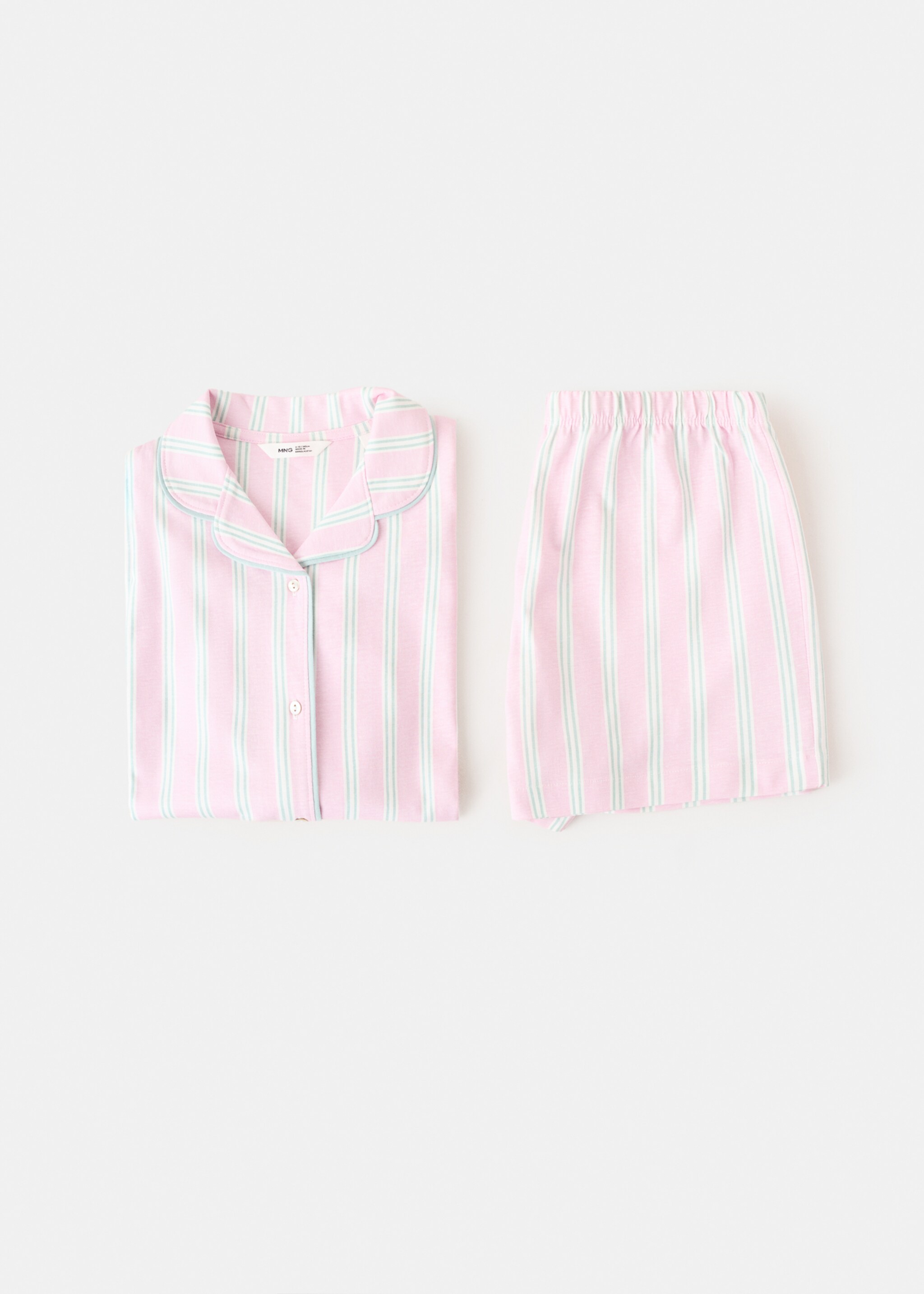 Striped short pyjamas - Details of the article 0, Light/Pastel Purple. Ref: 27085991-00.