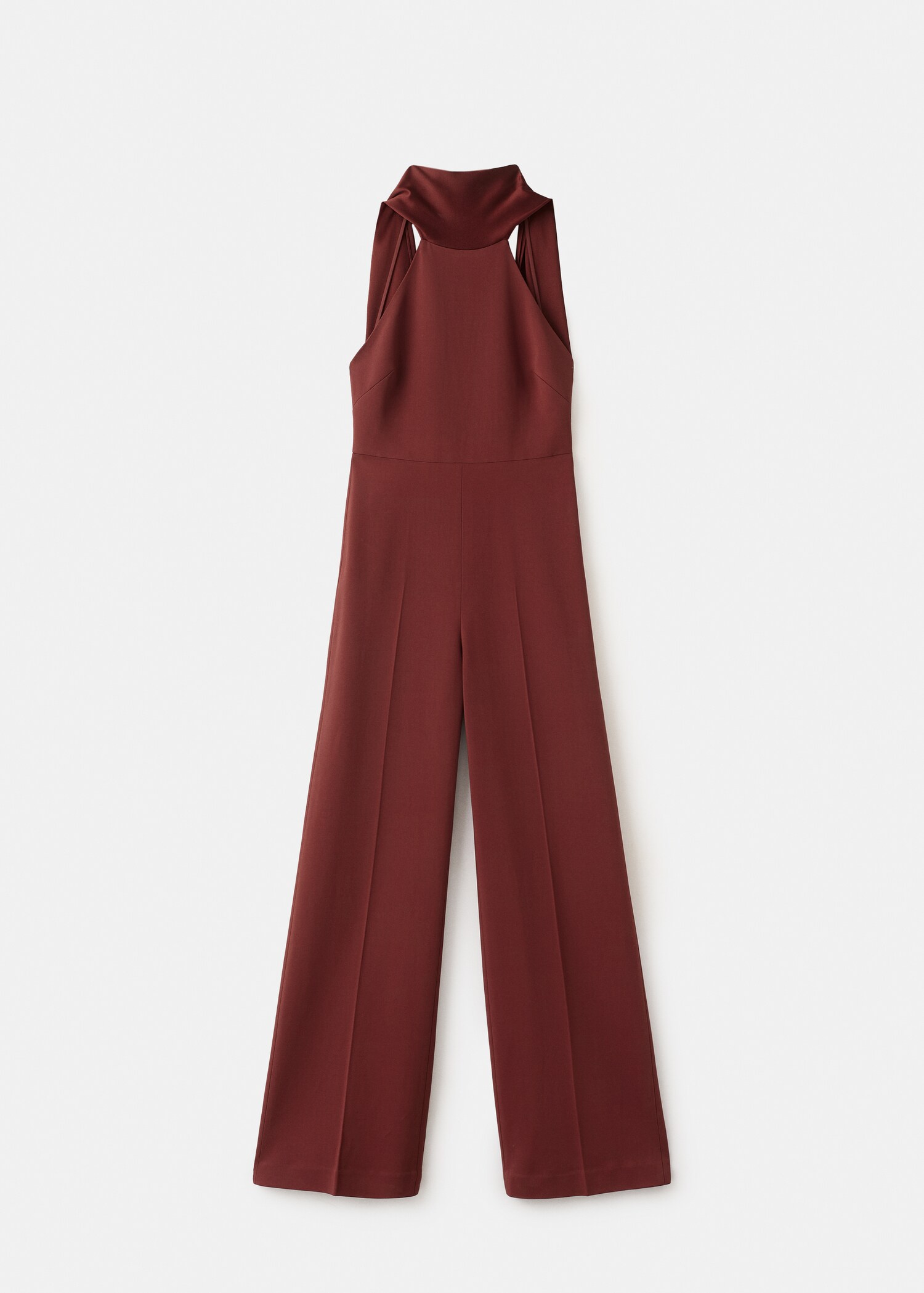 Halter neck jumpsuit with combined detailing - Article without model