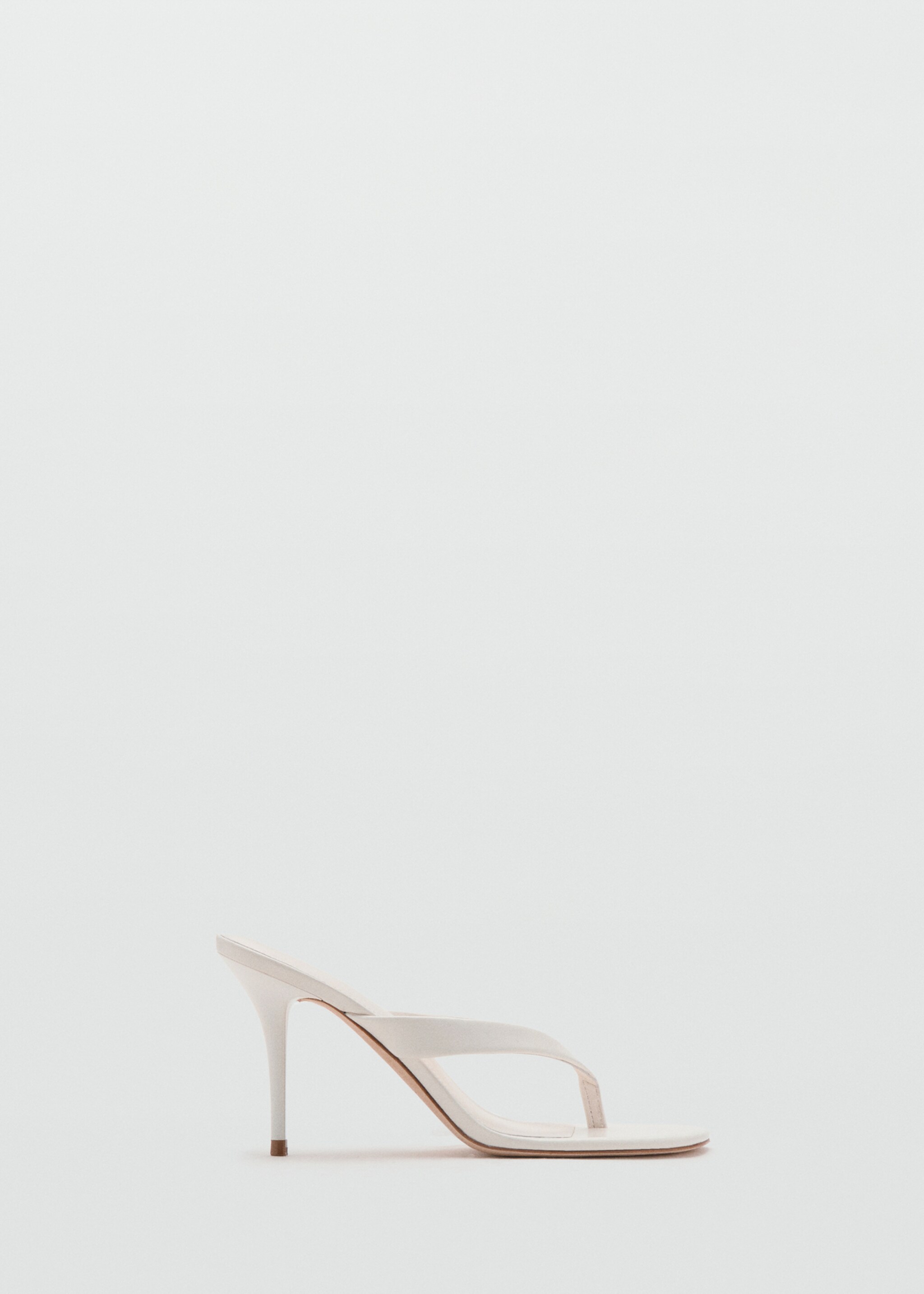 Sandalia piel tacón tiras - Artículo sin modelo, Blanco. Ref: 27085996-00.