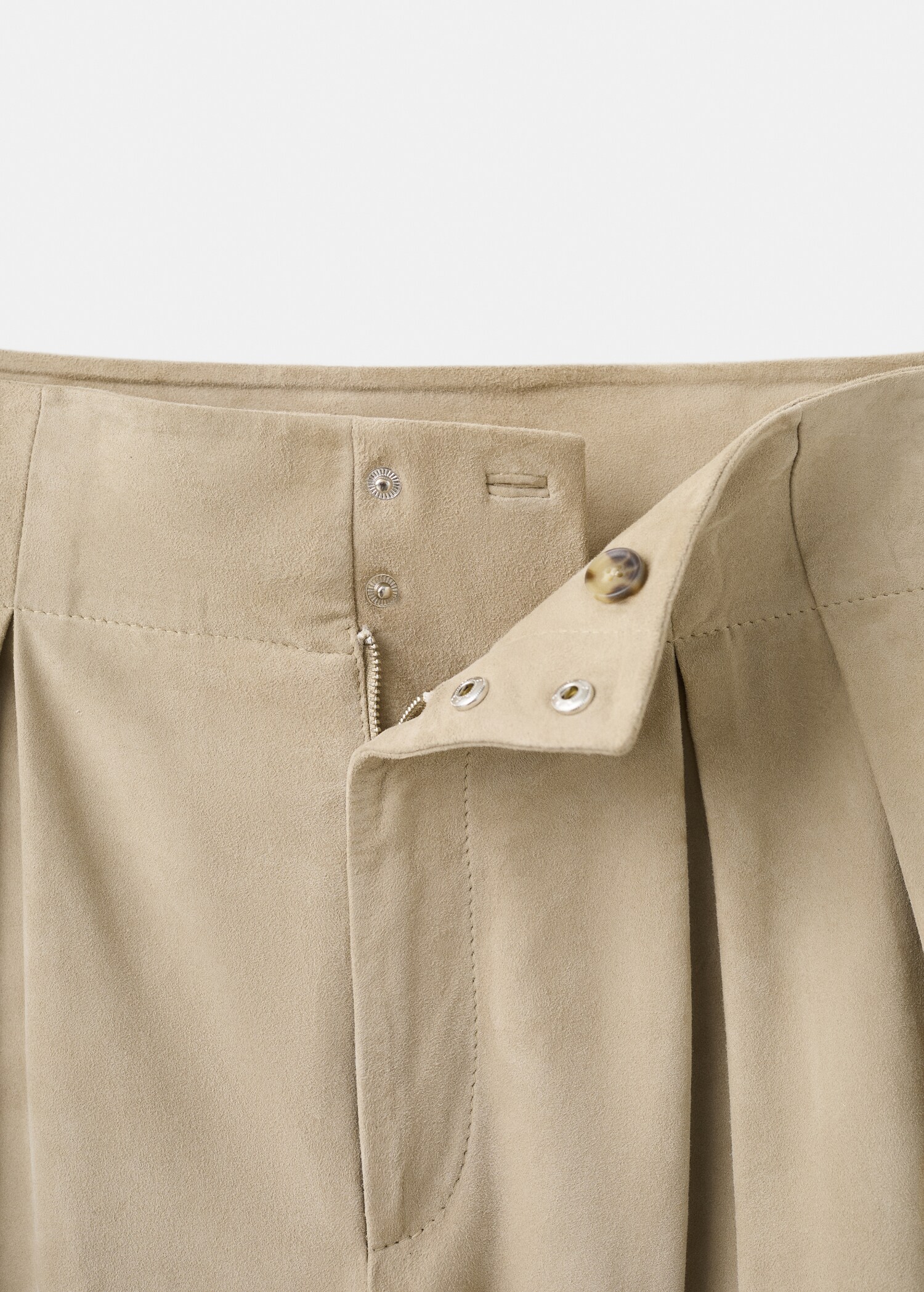 بنطال بالون من الجلد بتفاصيل طيات - تفاصيل المنتج 8