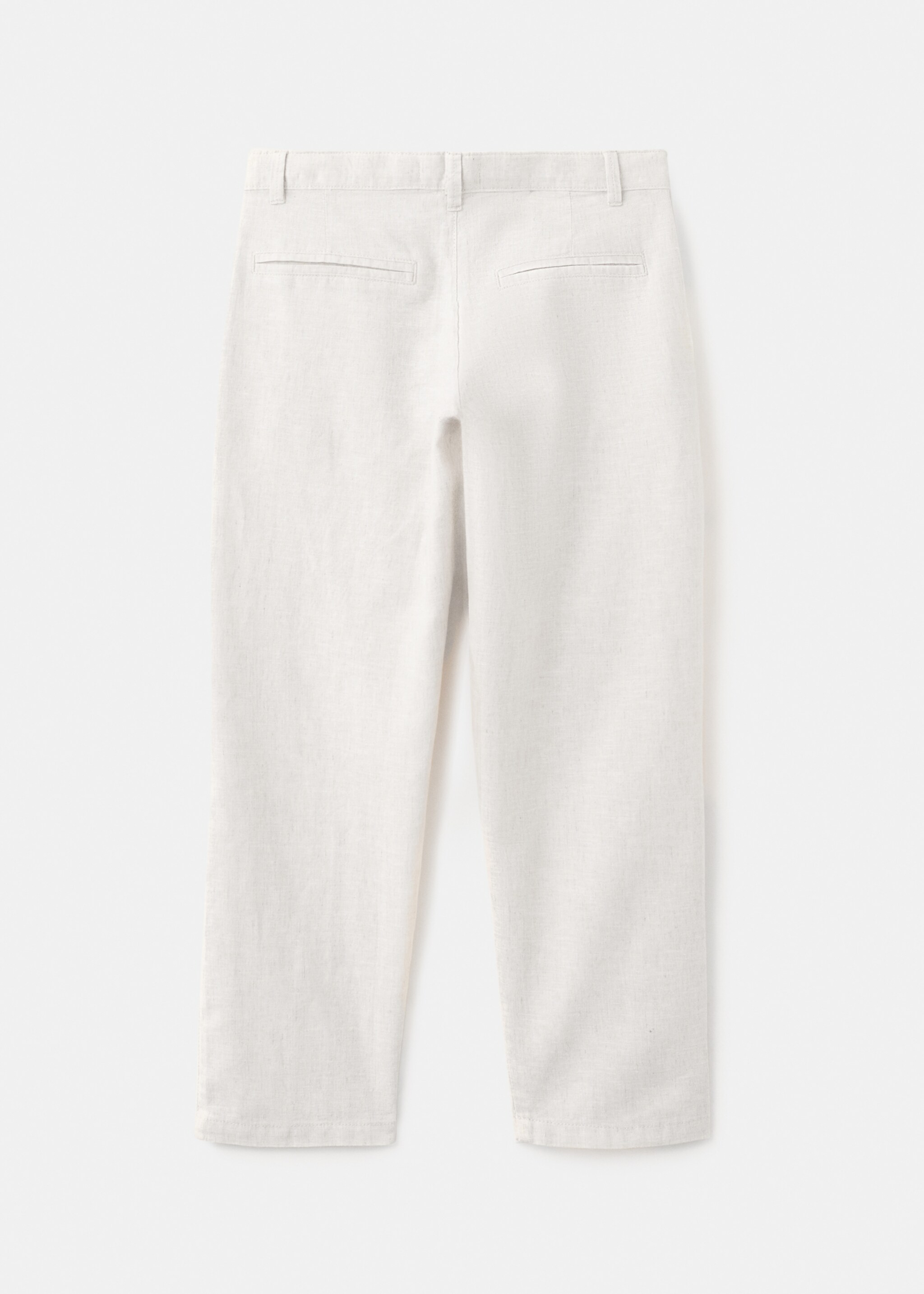 بنطلون قطني بقصة مستقيمة - الجهة الخلفية للمنتج, رملي. Ref: 27086338-00.