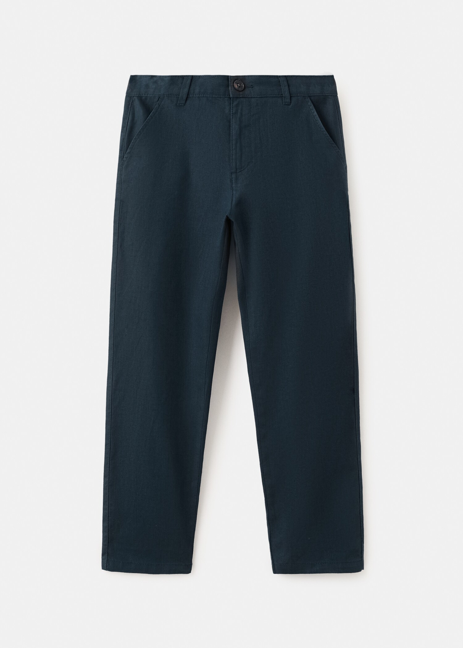 Straight-fit cotton trousers - Article without model