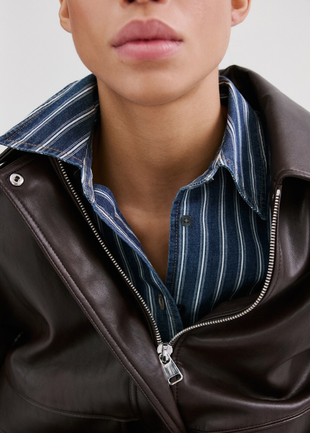 Striped denim shirt - image 5