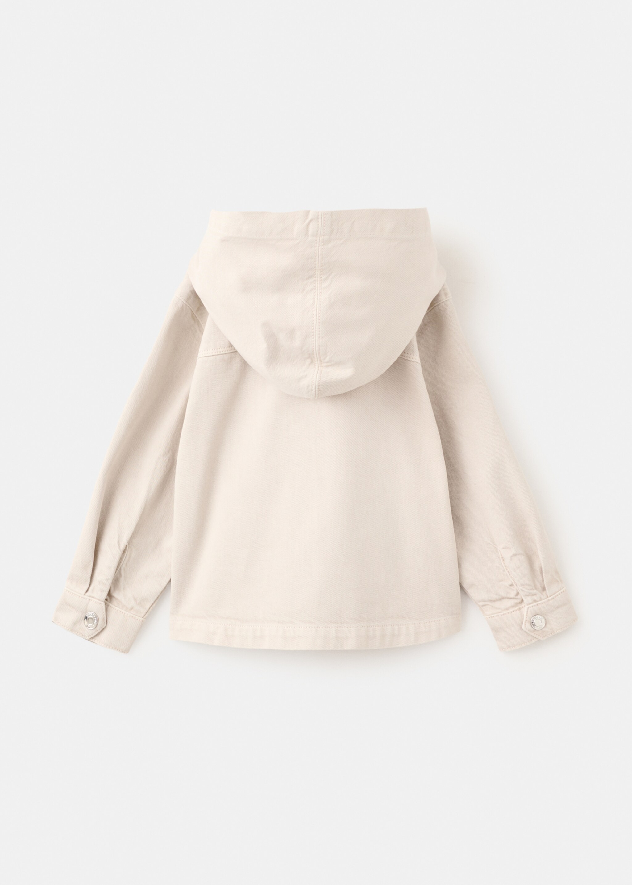 Denim hooded jacket - الجهة الخلفية للمنتج, رملي. Ref: 27086345-00.