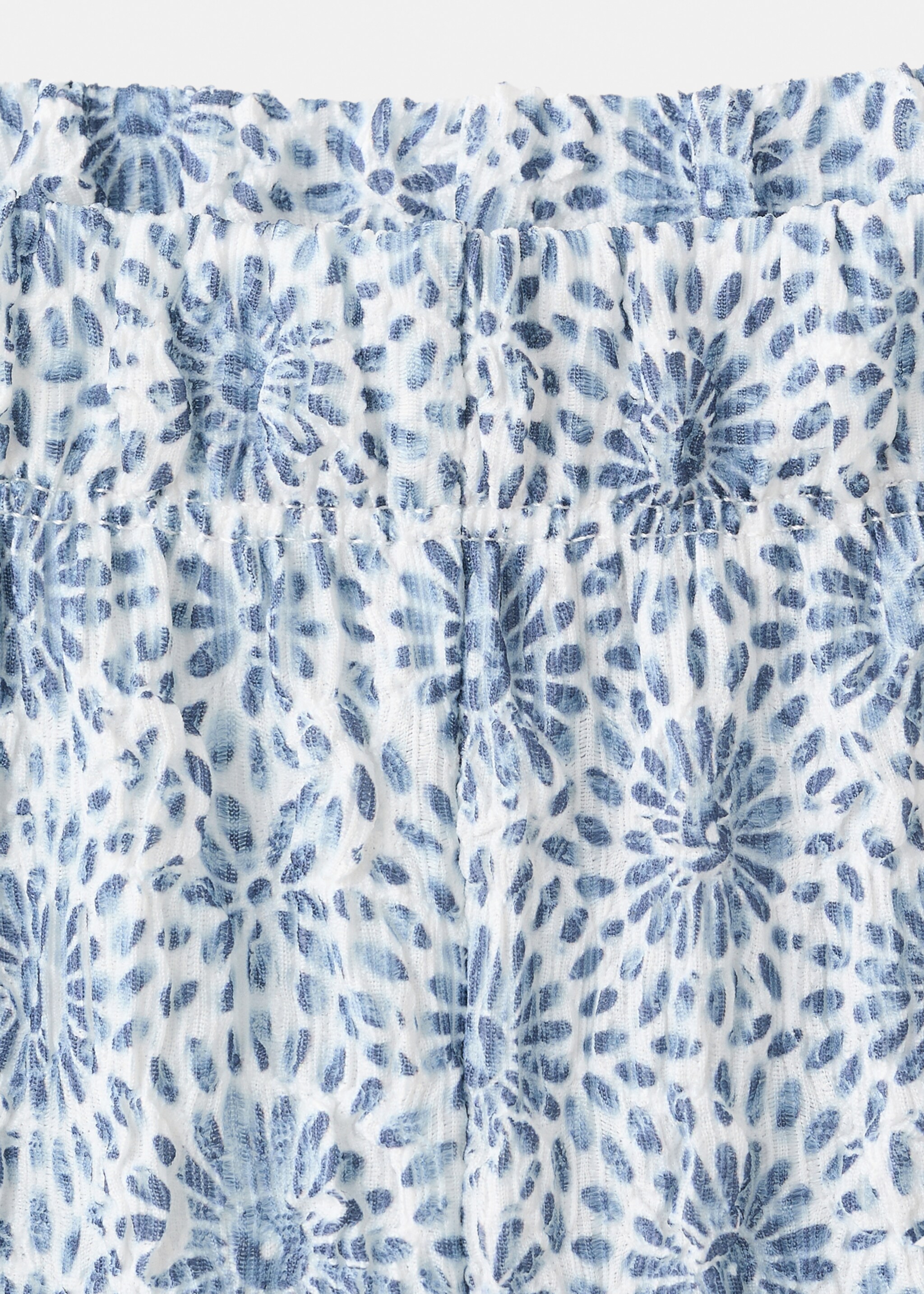 Pantalón recto estampado - Detalle del artículo 8, Azul. Ref: 27086349-00.