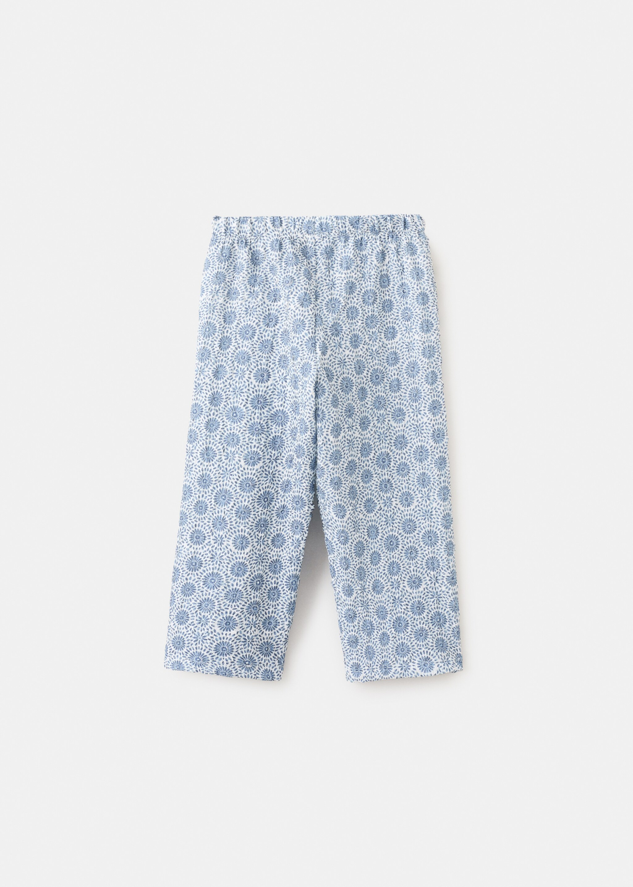Pantalón recto estampado - Reverso del artículo, Azul. Ref: 27086349-00.
