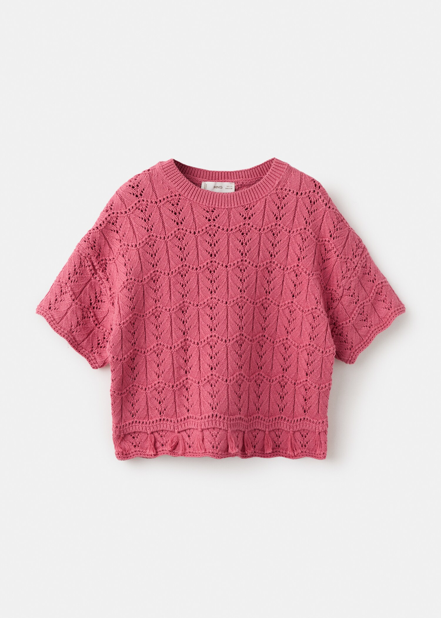 Openwork short-sleeved sweater - Article without model