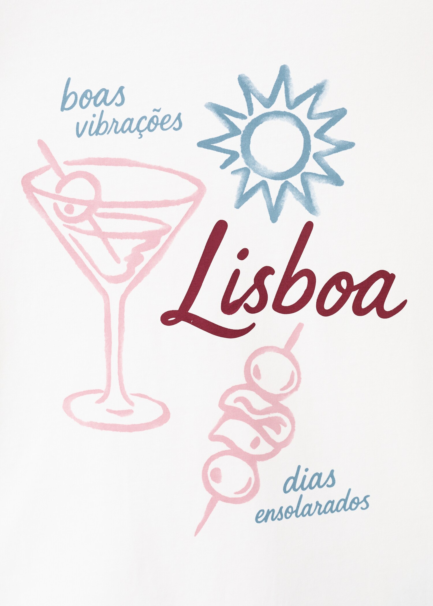 T-shirt de algodão estampado - Pormenor do artigo 0