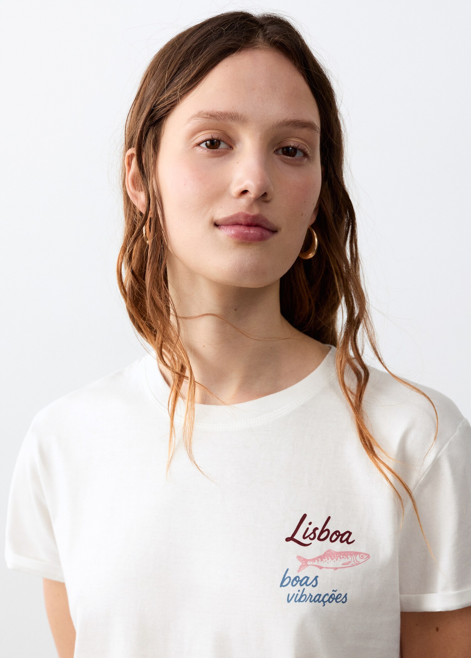 T-shirt de algodão estampado - Pormenor do artigo 1