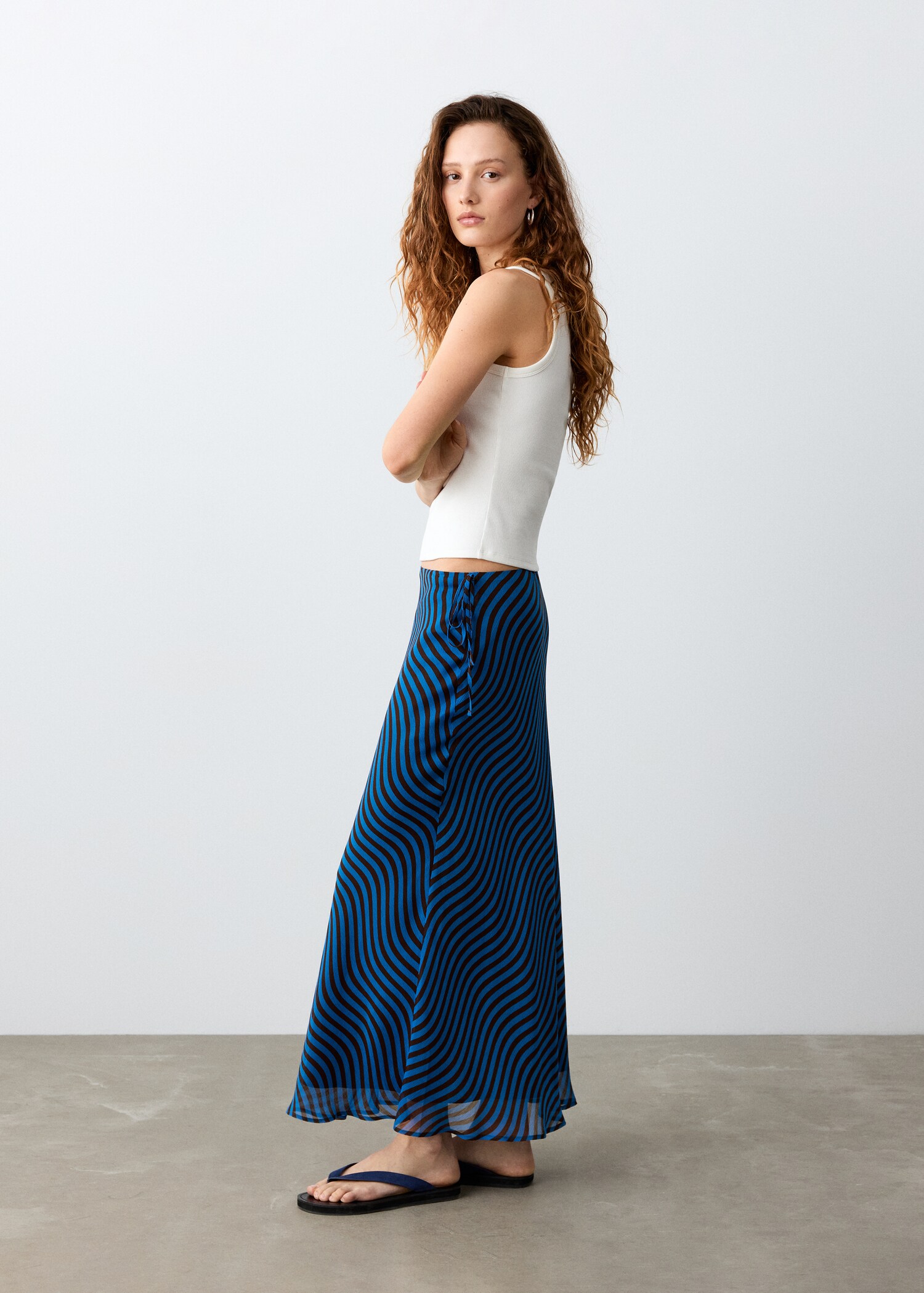 Long zebra skirt - Medium plane