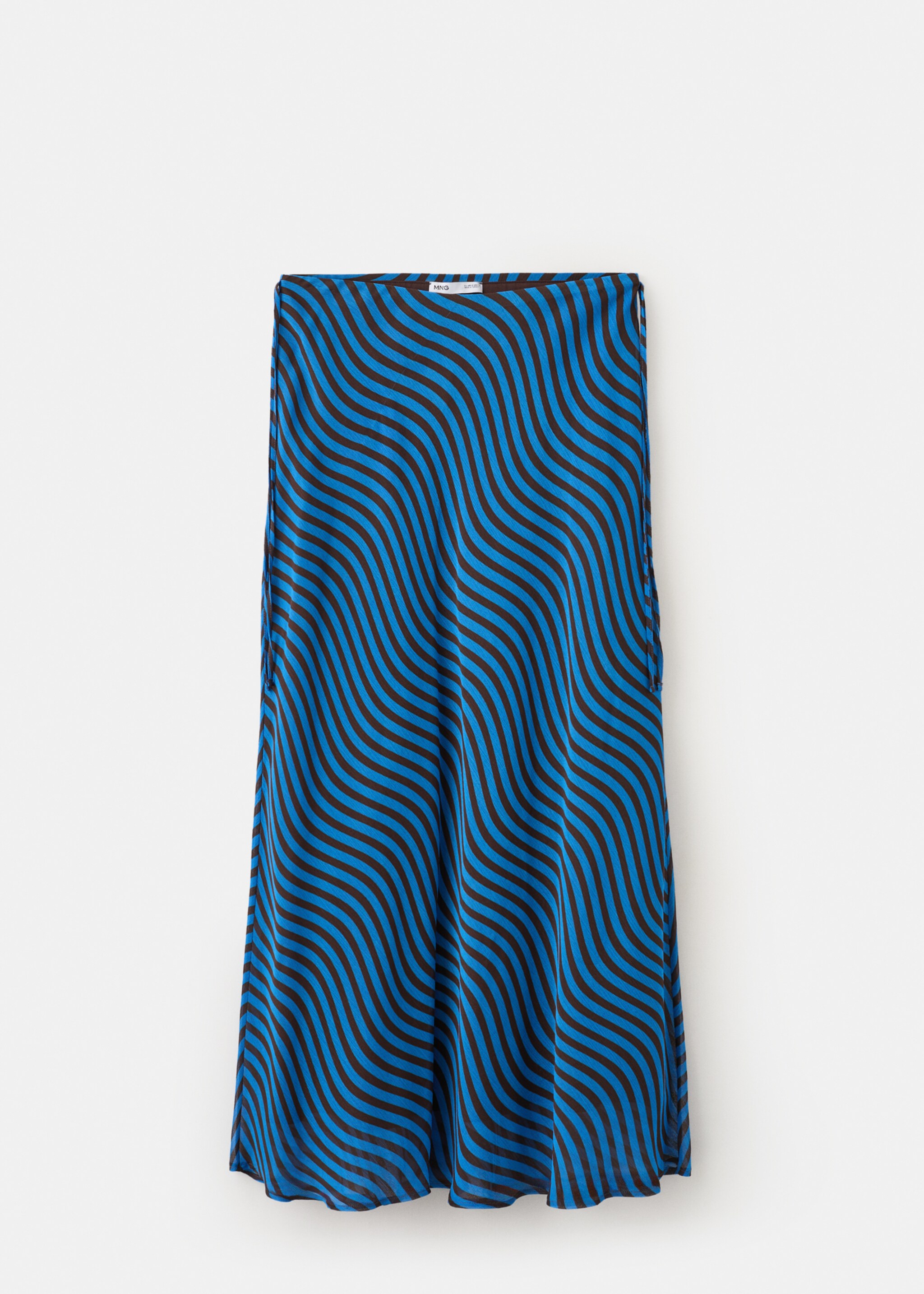 Long zebra skirt - Article without model, Vibrant blue. Ref: 27086355-00.