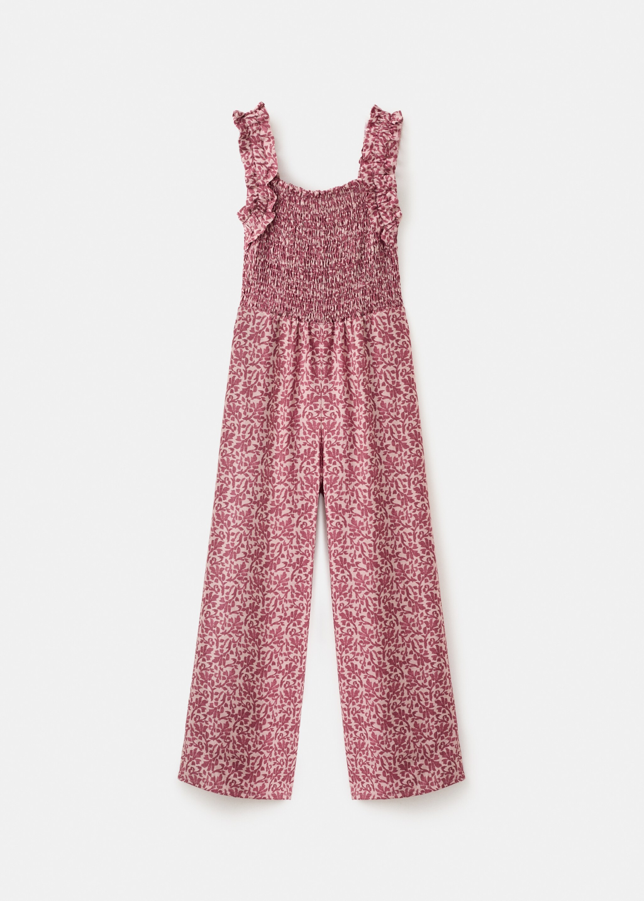Ruched printed jumpsuit - Article without model, Pink. Ref: 27086356-00.