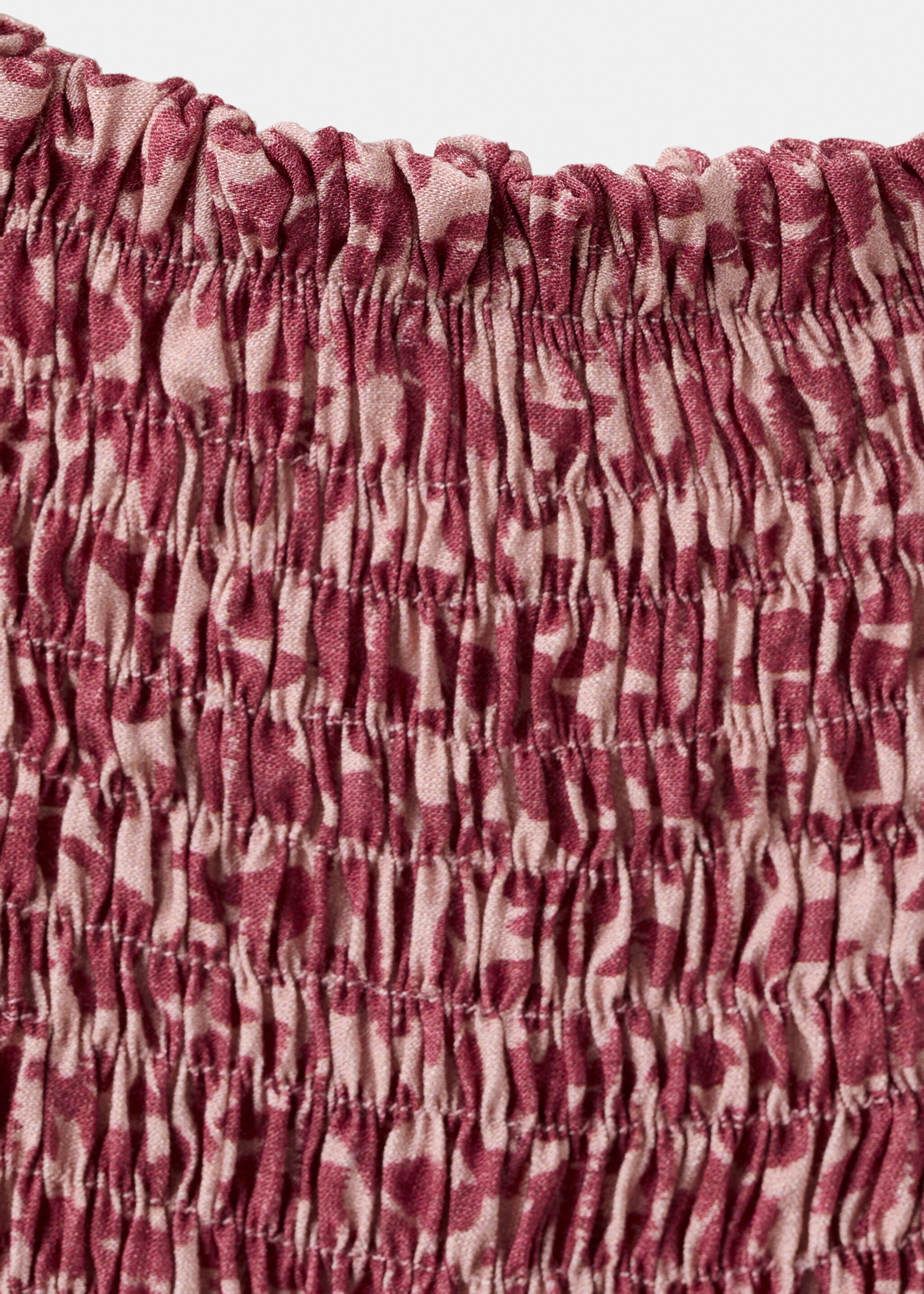 Ruched printed jumpsuit - Details of the article 0, Pink. Ref: 27086356-00.