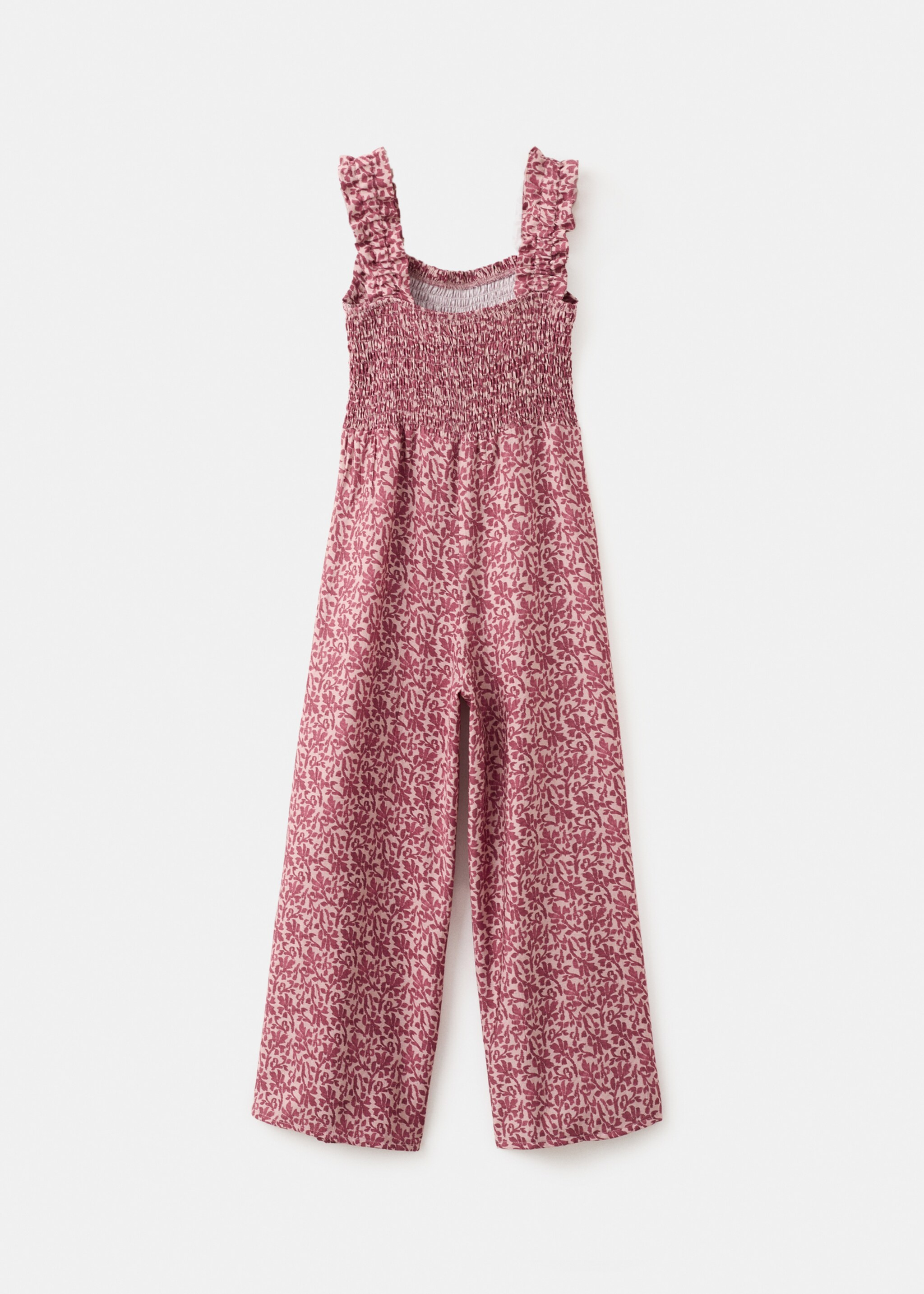 Ruched printed jumpsuit - Reverse of the article, Pink. Ref: 27086356-00.