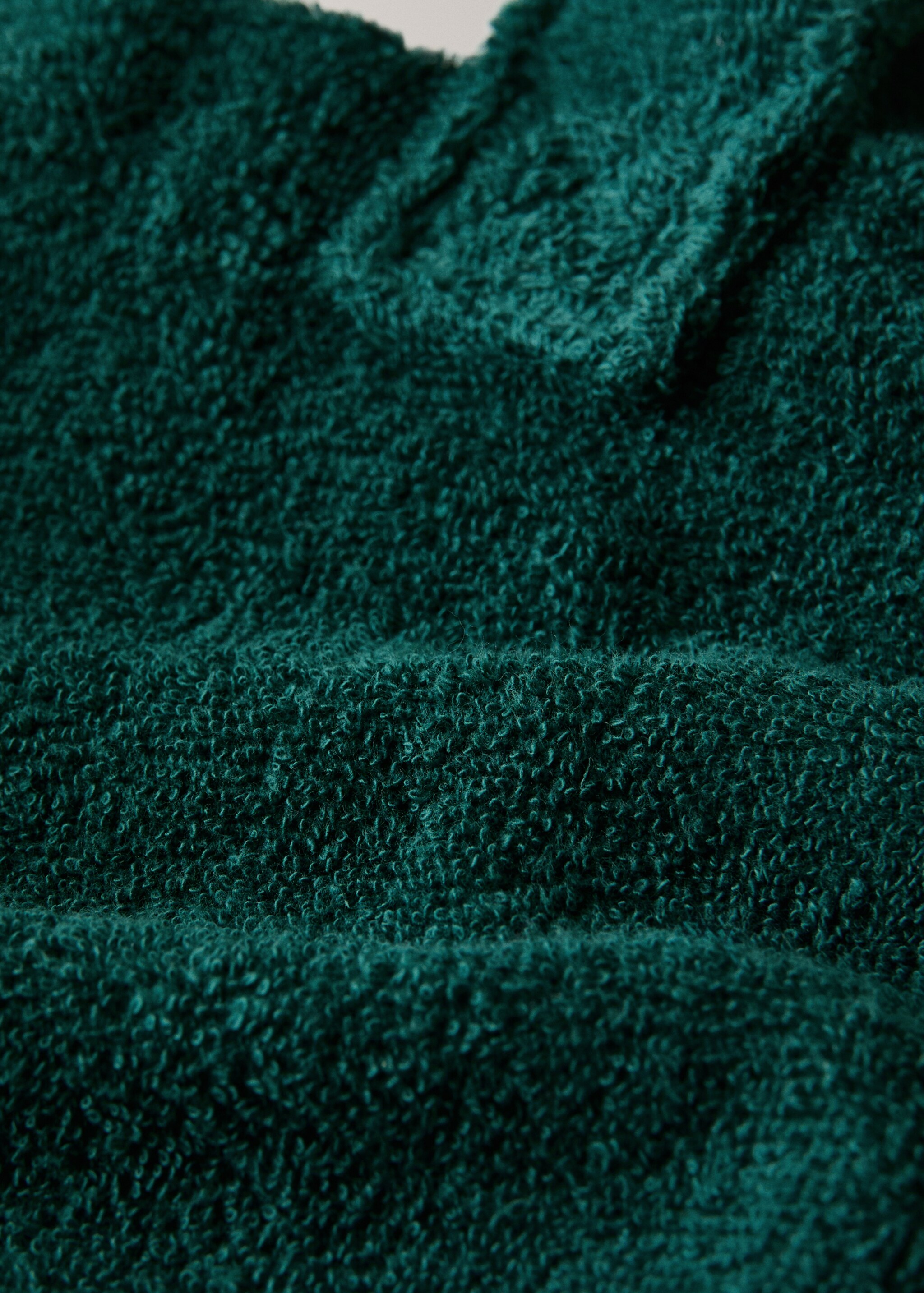Terry cotton tote bag - Details of the article 2, Forest Green. Ref: 27086357-00.