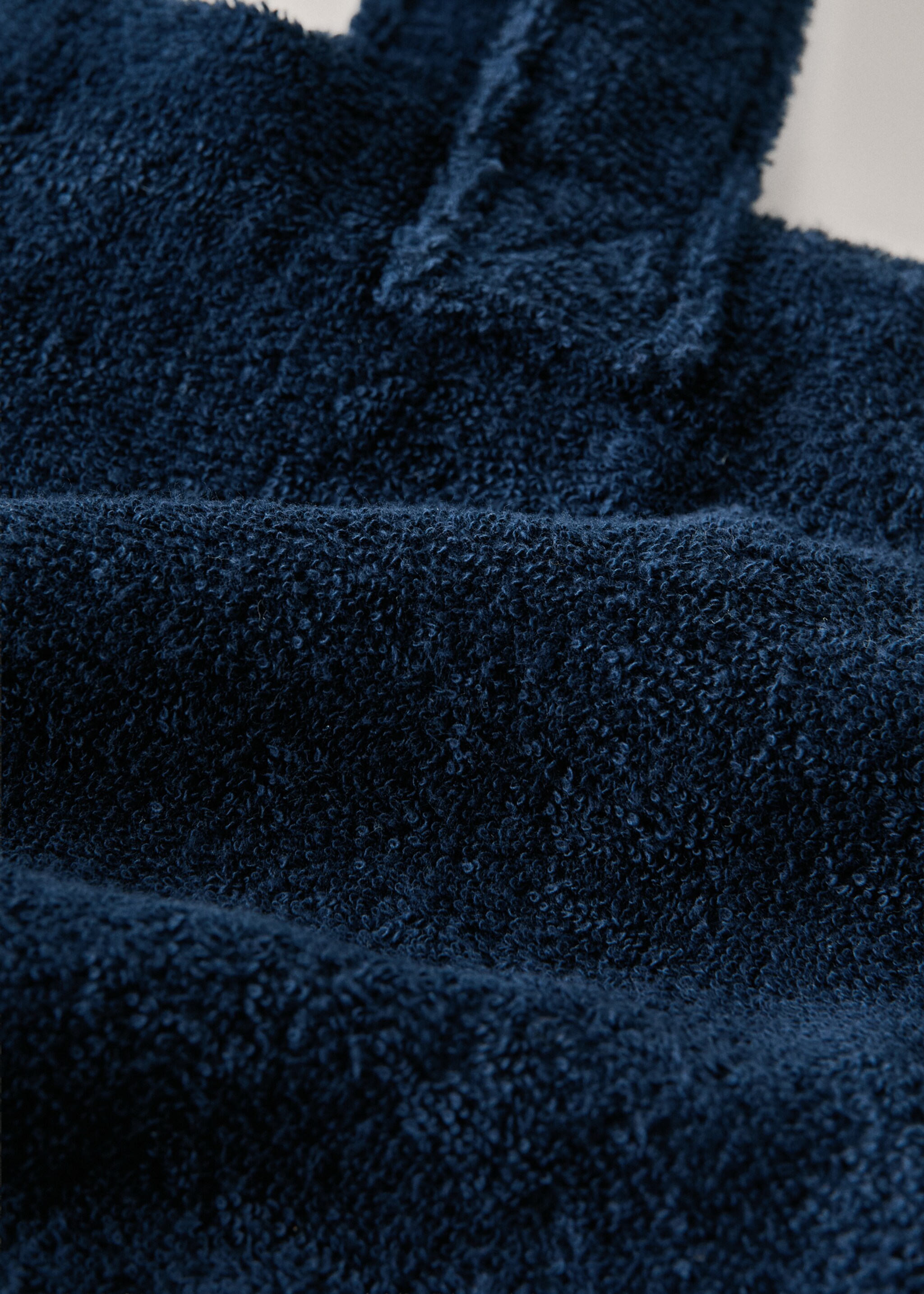 Terry cotton tote bag - Details of the article 2, Navy. Ref: 27086357-00.