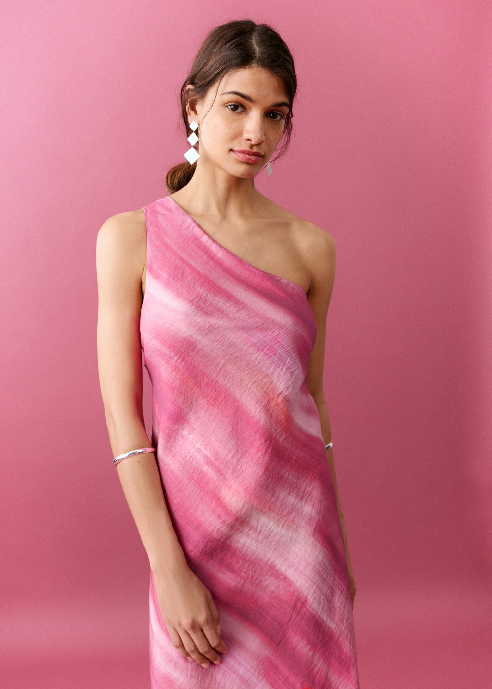 Vestido fabiola - Plano medio, Fucsia. Ref: 27086358-00.