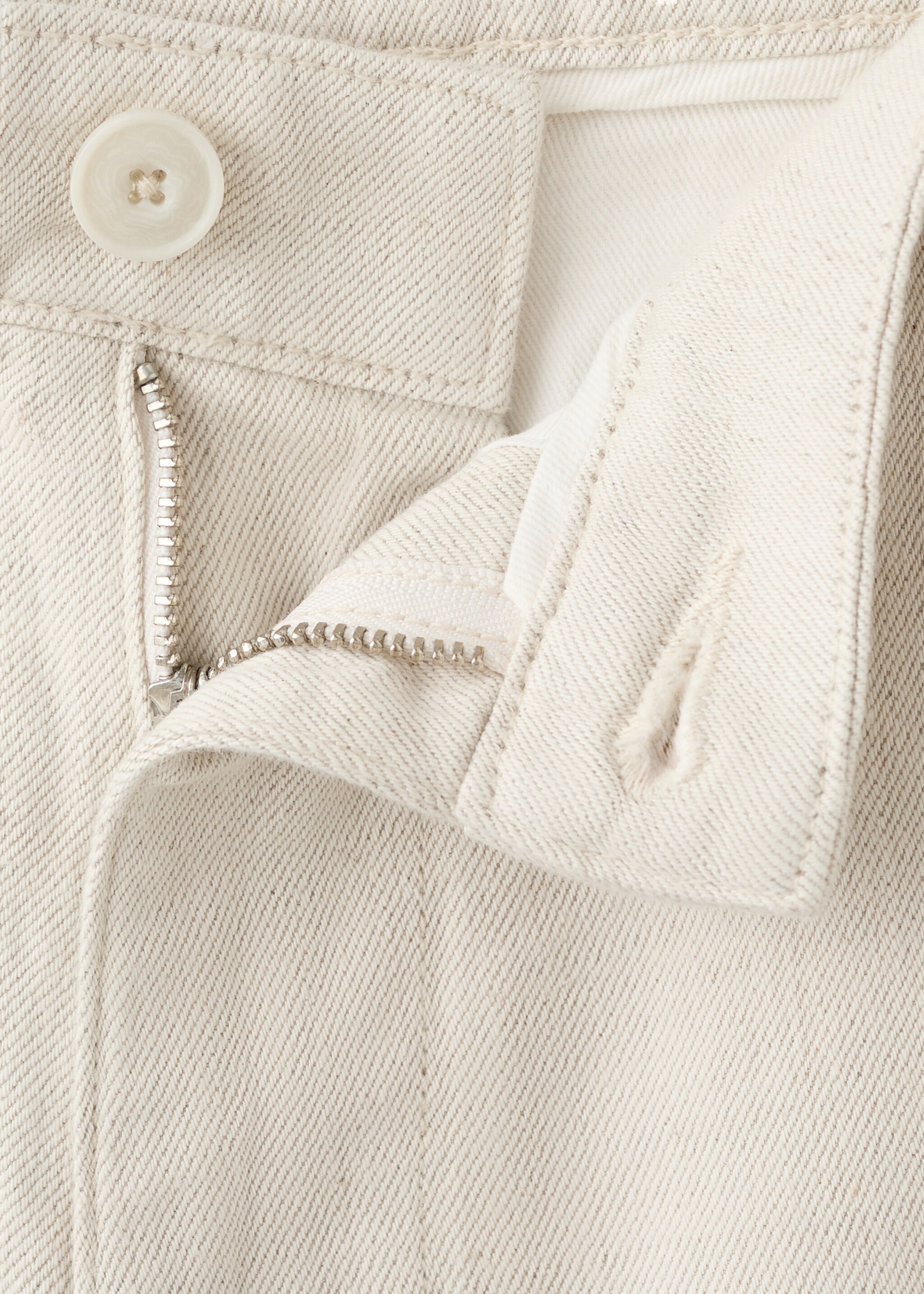 Pantalon regular-fit mélange coton lin - Détail de l'article 8, Écru. Ref: 27086710-00.