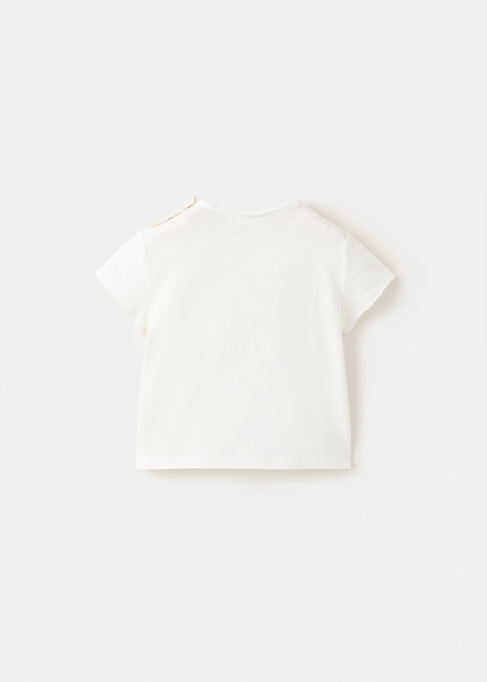 Camiseta algodón estampada - Reverso del artículo, Blanco roto. Ref: 27086714-00.