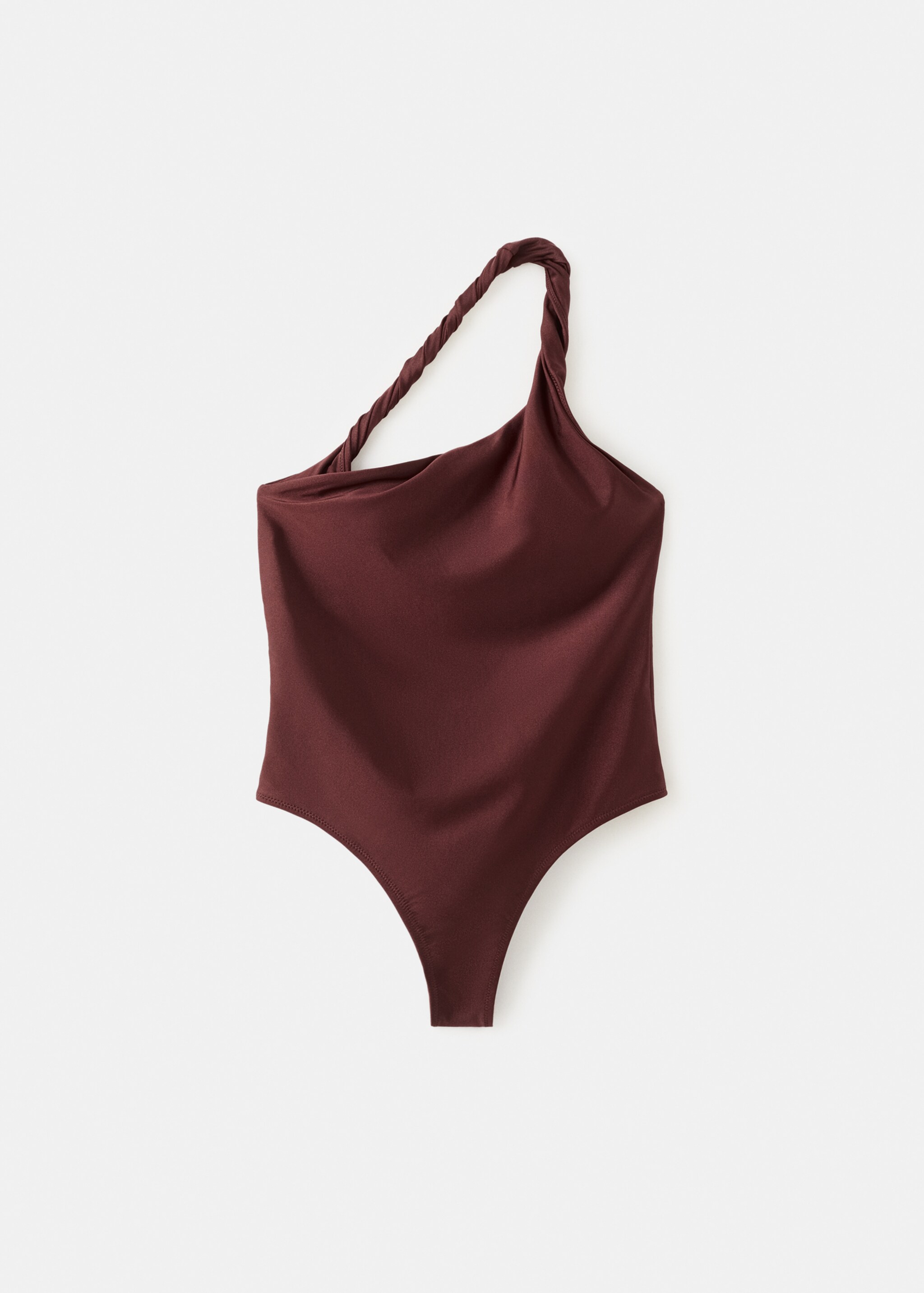 Asymmetric swimsuit - Article without model, Wine. Ref: 27086718-00.