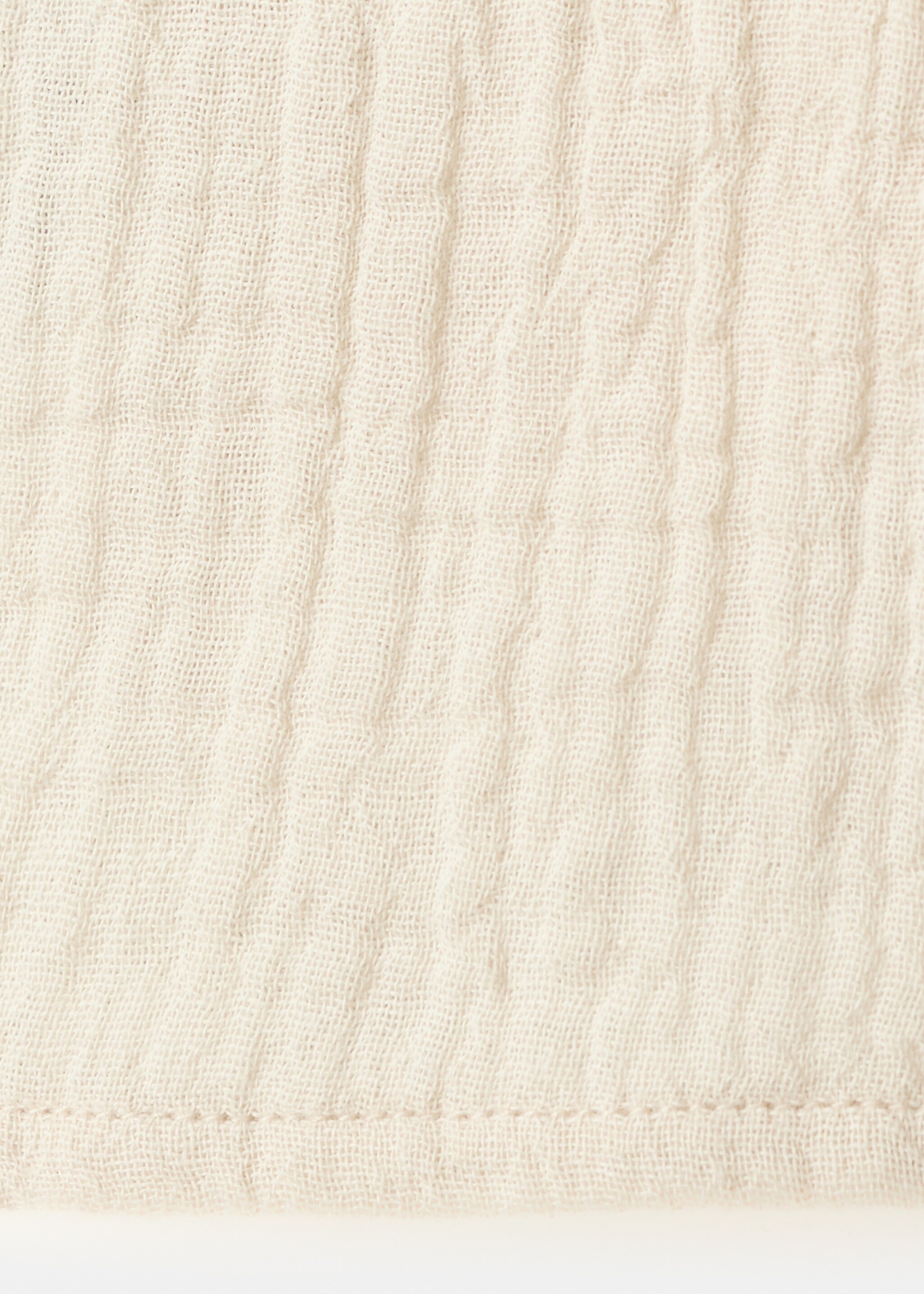 Plain cotton pajama shorts - Details of the article 0, Ecru. Ref: 27086719-00.