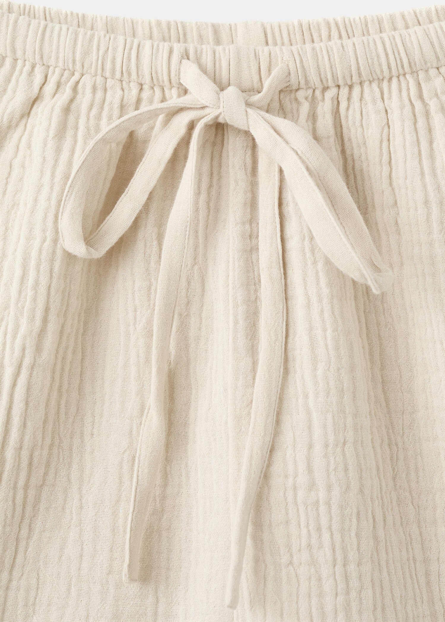 Plain cotton pajama shorts - Details of the article 8