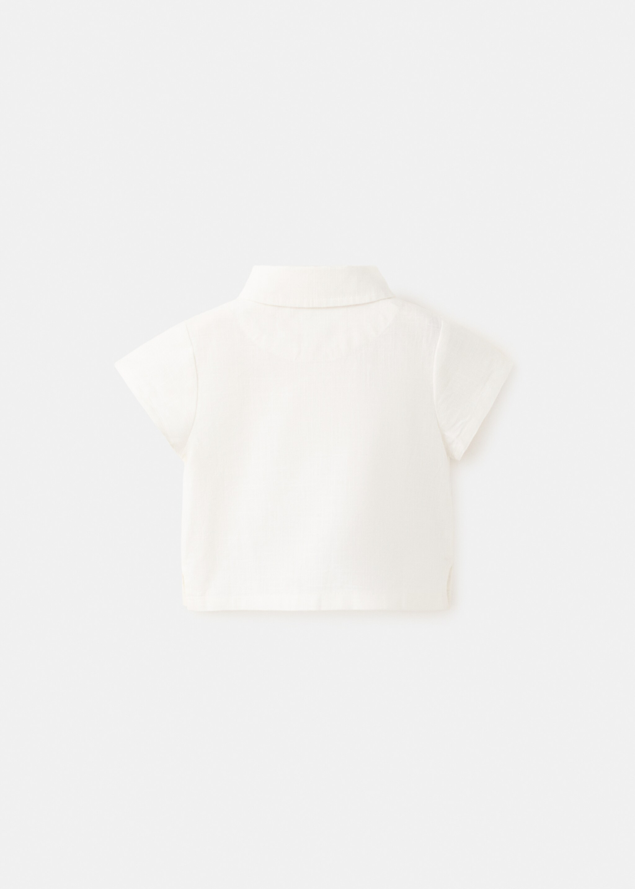 Chest-pocket cotton shirt - Reverse of the article, Off White. Ref: 27086720-00.