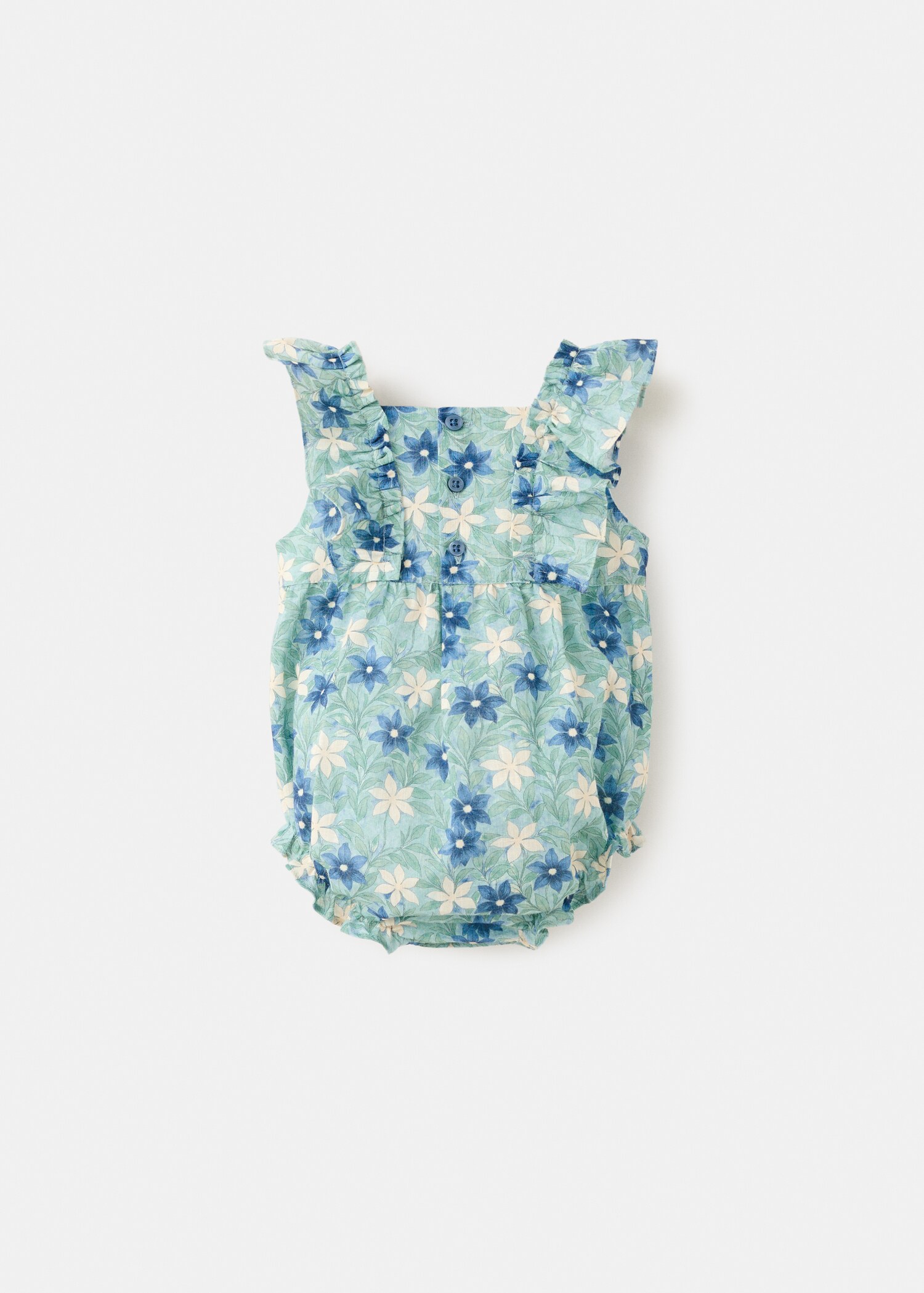 Floral-print romper suit - Reverse of the article