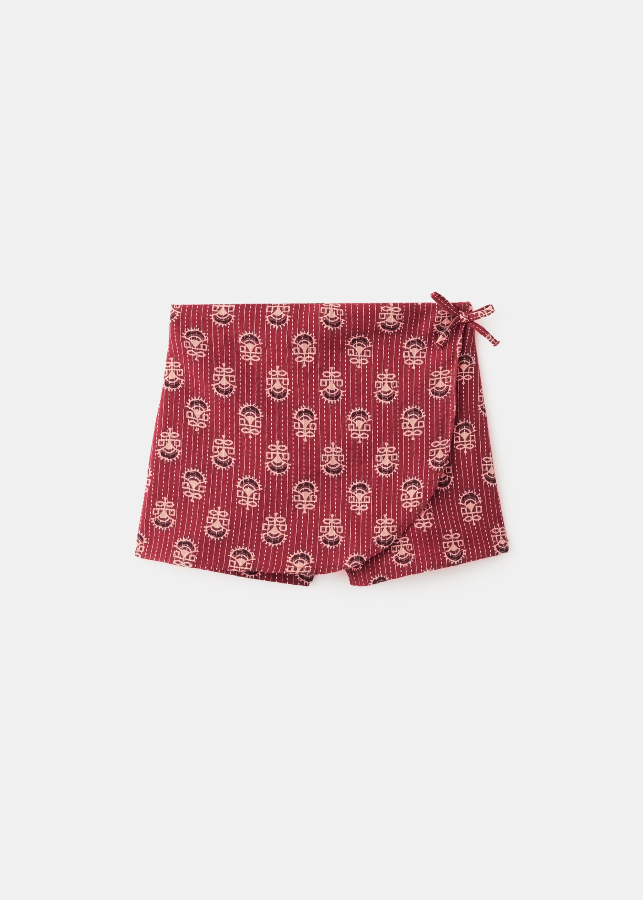 Printed skirt trousers - Article without model, Strawberry. Ref: 27086724-00.