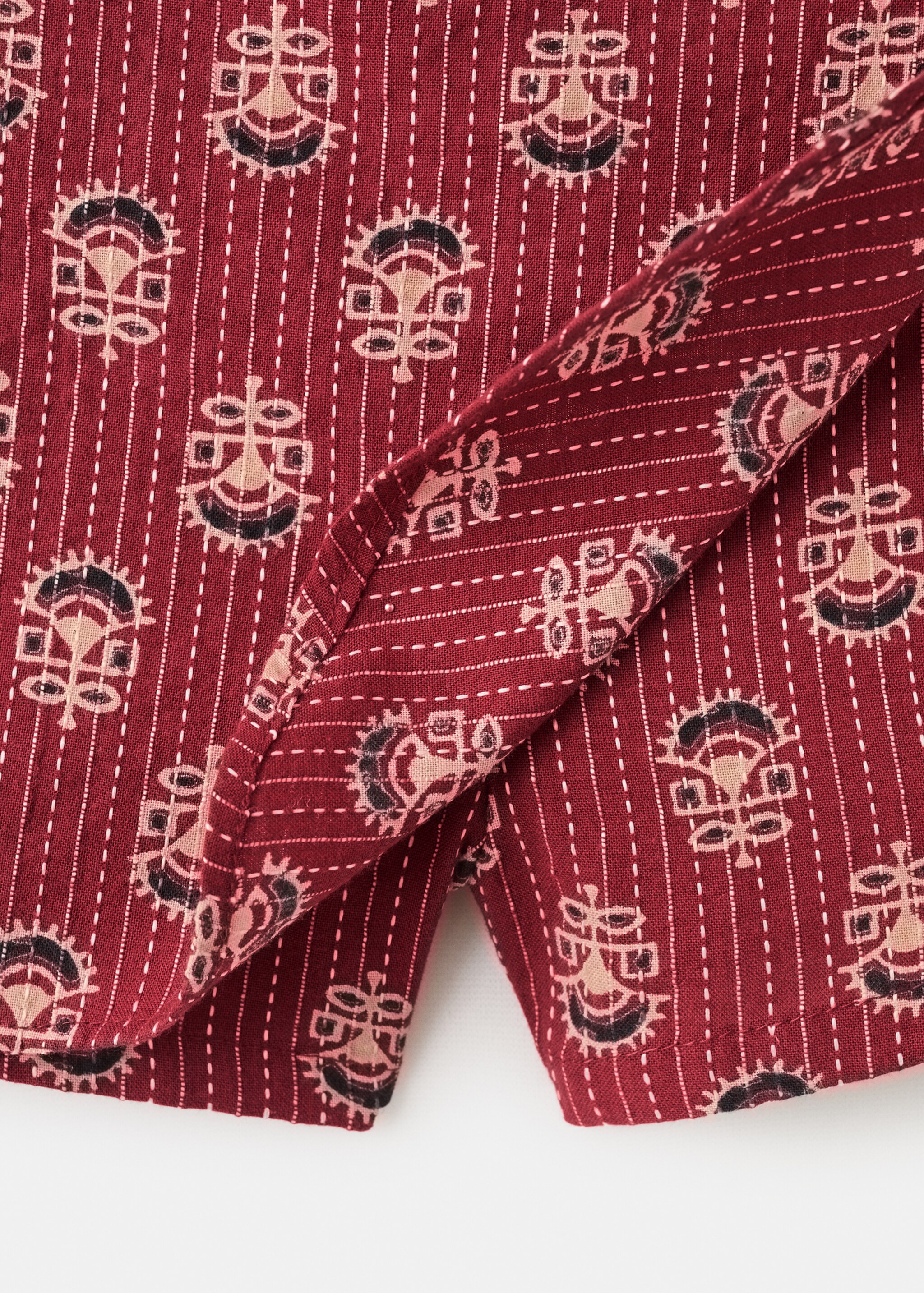 Printed skirt trousers - Details of the article 0, Strawberry. Ref: 27086724-00.