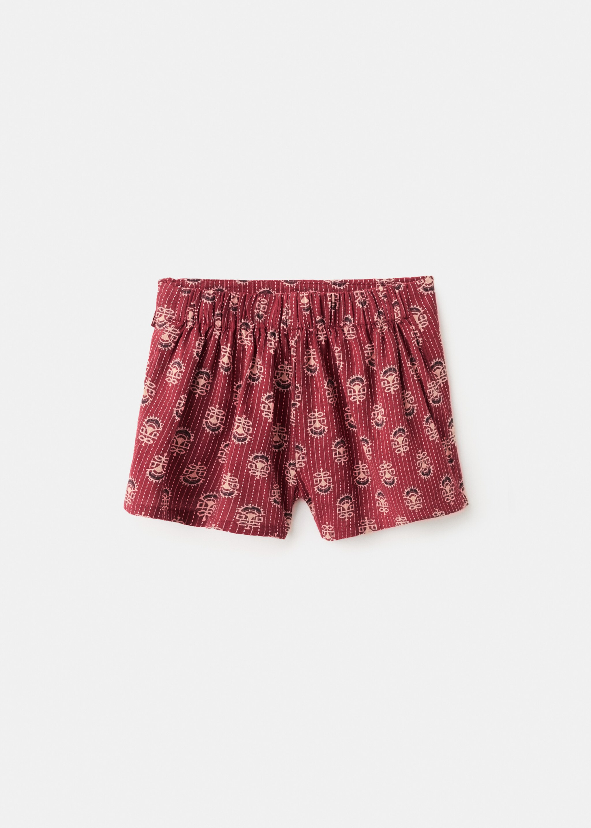 Printed skirt trousers - Reverse of the article, Strawberry. Ref: 27086724-00.