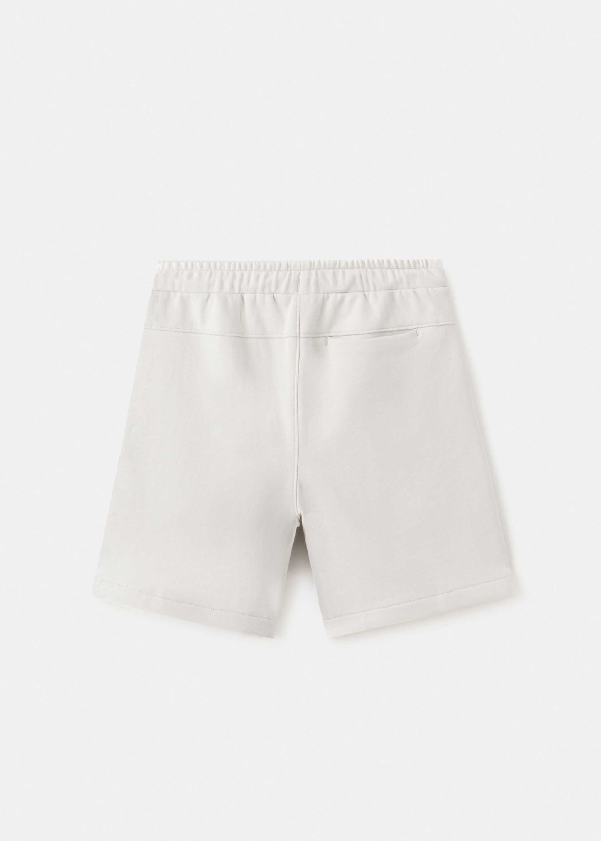 Cotton shorts with drawstring - Reverse of the article, Ice Grey. Ref: 27086725-00.