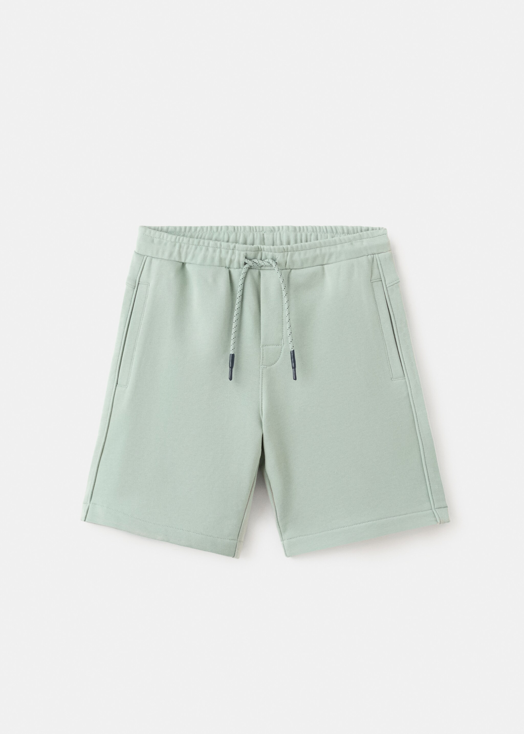 Cotton shorts with drawstring - Article without model, Aqua Green. Ref: 27086725-00.