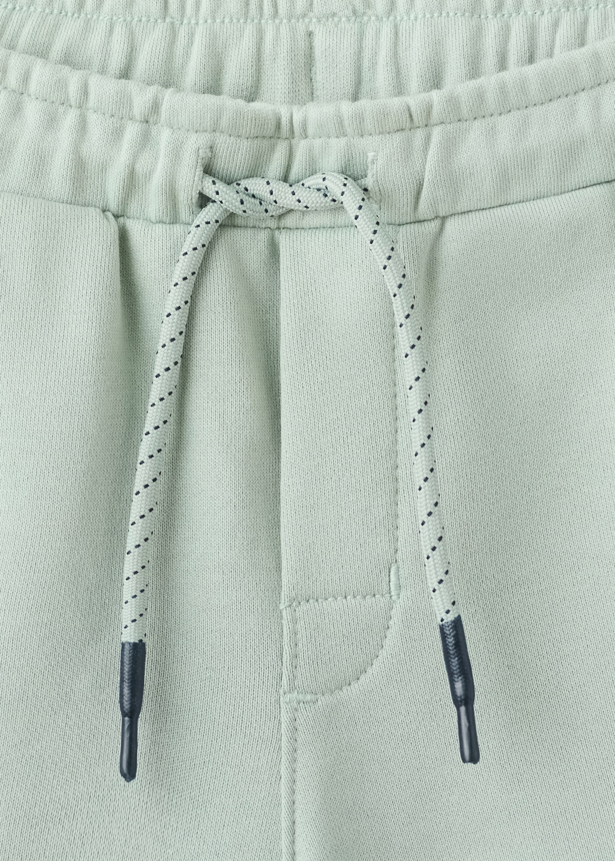 Cotton shorts with drawstring - Details of the article 8, Aqua Green. Ref: 27086725-00.