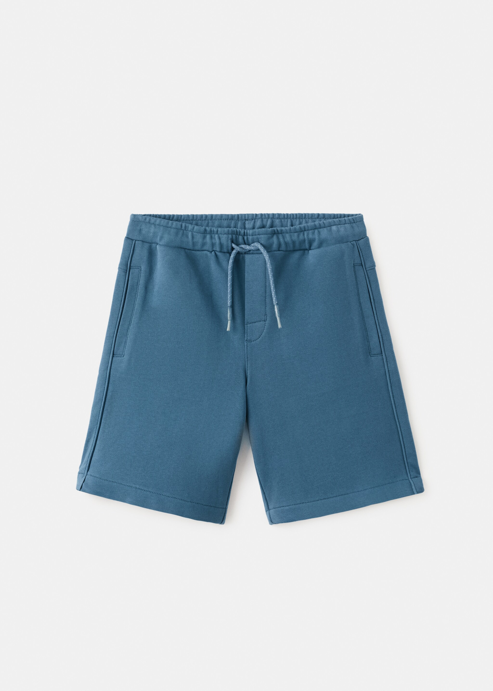 Cotton shorts with drawstring - Article without model, Blue. Ref: 27086725-00.